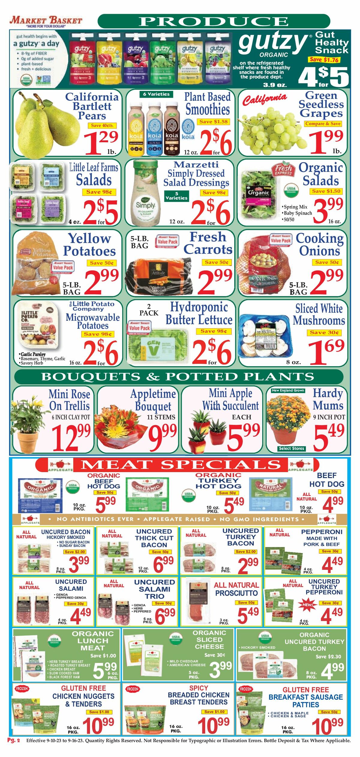 Market Basket Weekly Ad from September 10