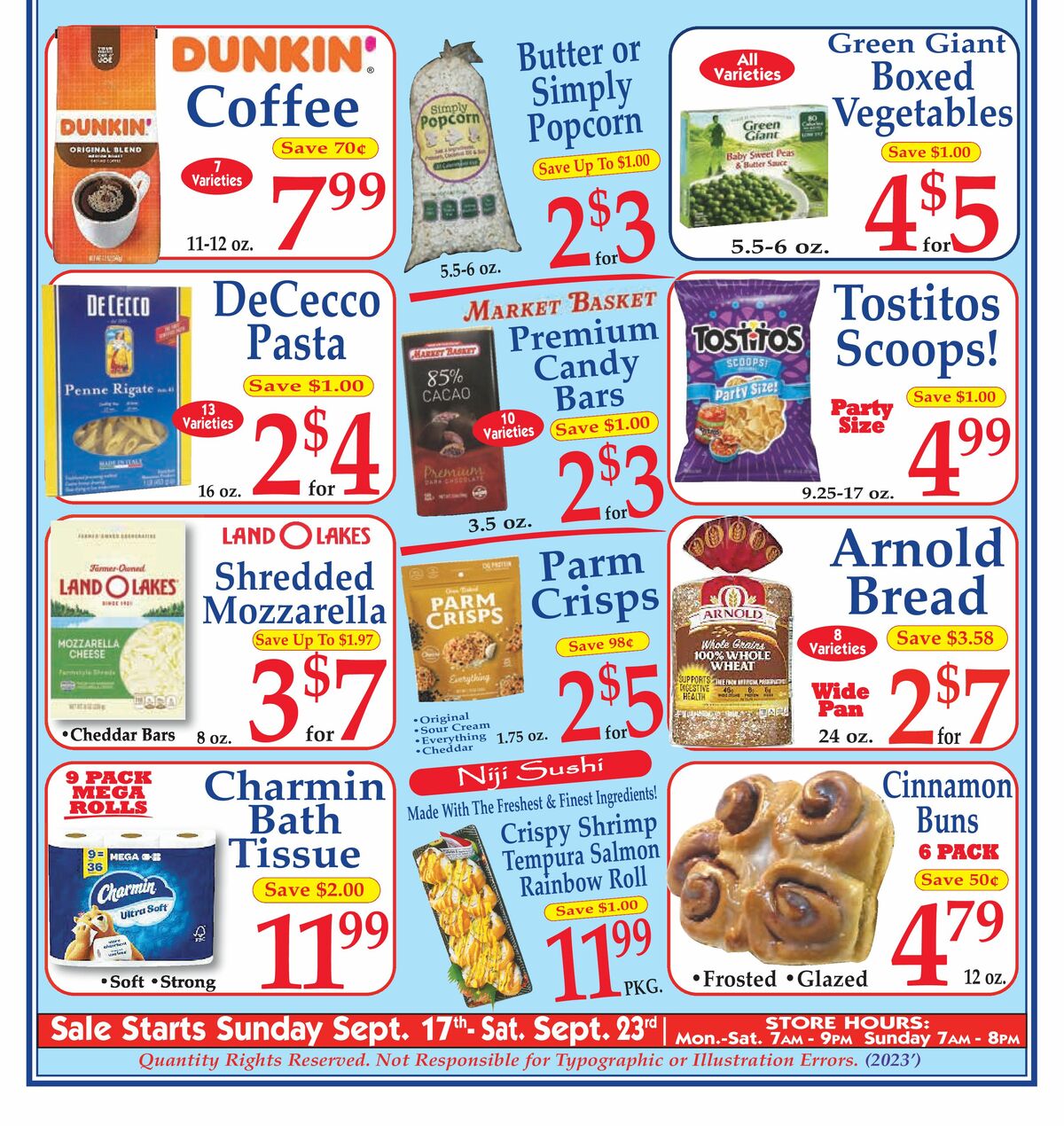 Market Basket Weekly Ad from September 17