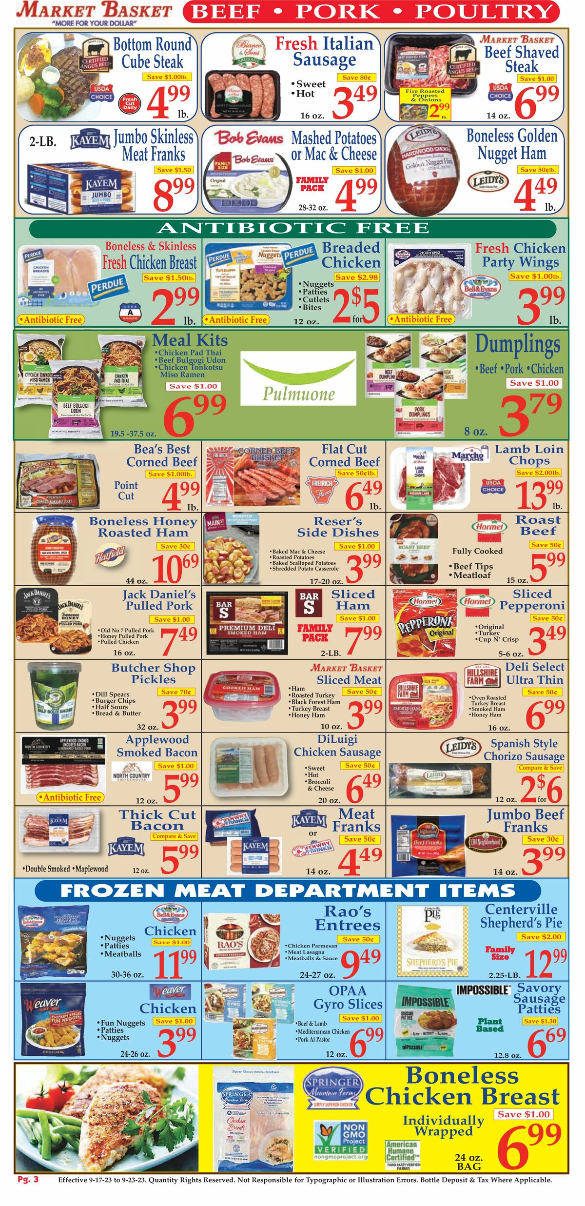 Market Basket Weekly Ad from September 17