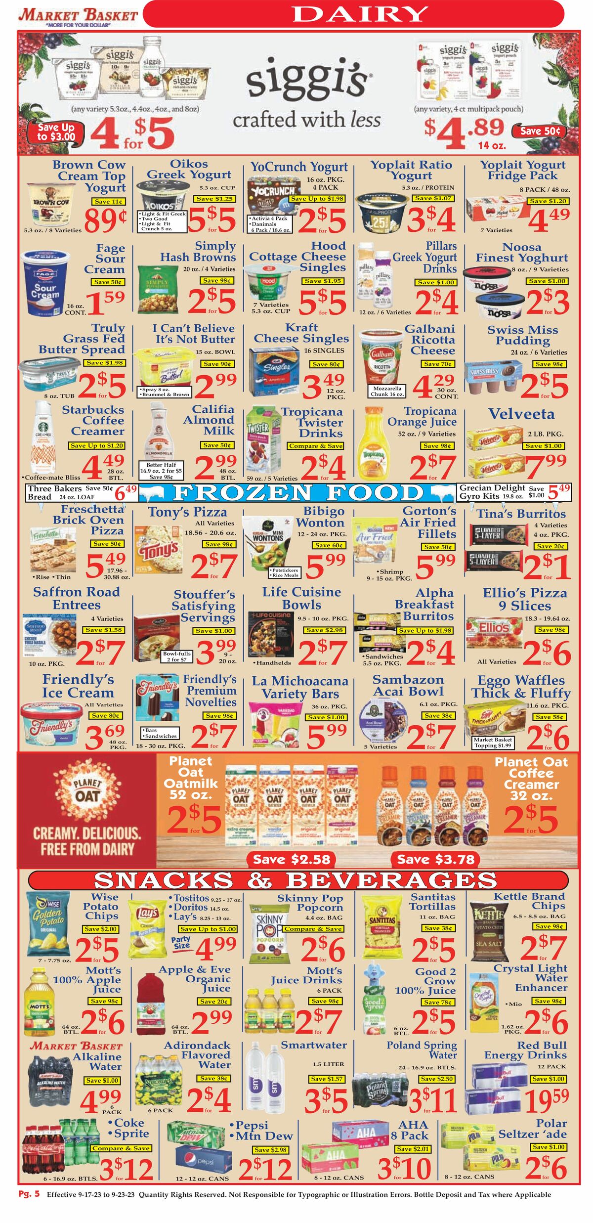 Market Basket Weekly Ad from September 17