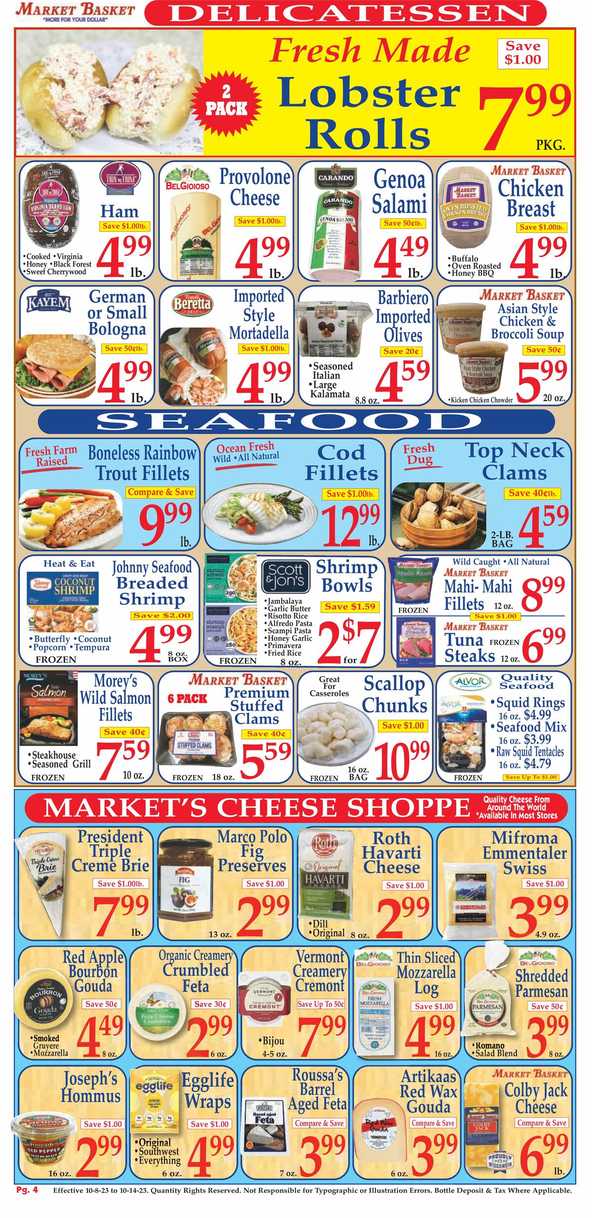 Market Basket Weekly Ad from October 8