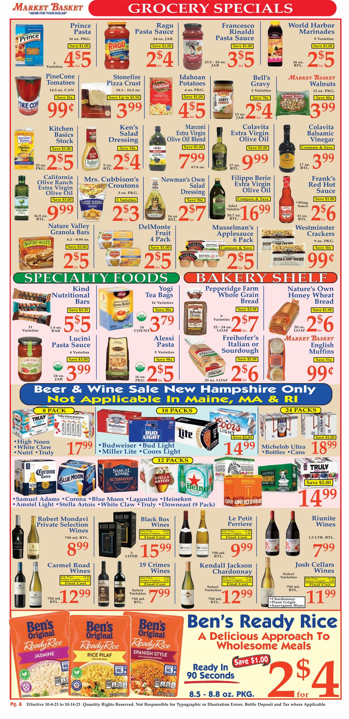 Market Basket Weekly Ad from October 8
