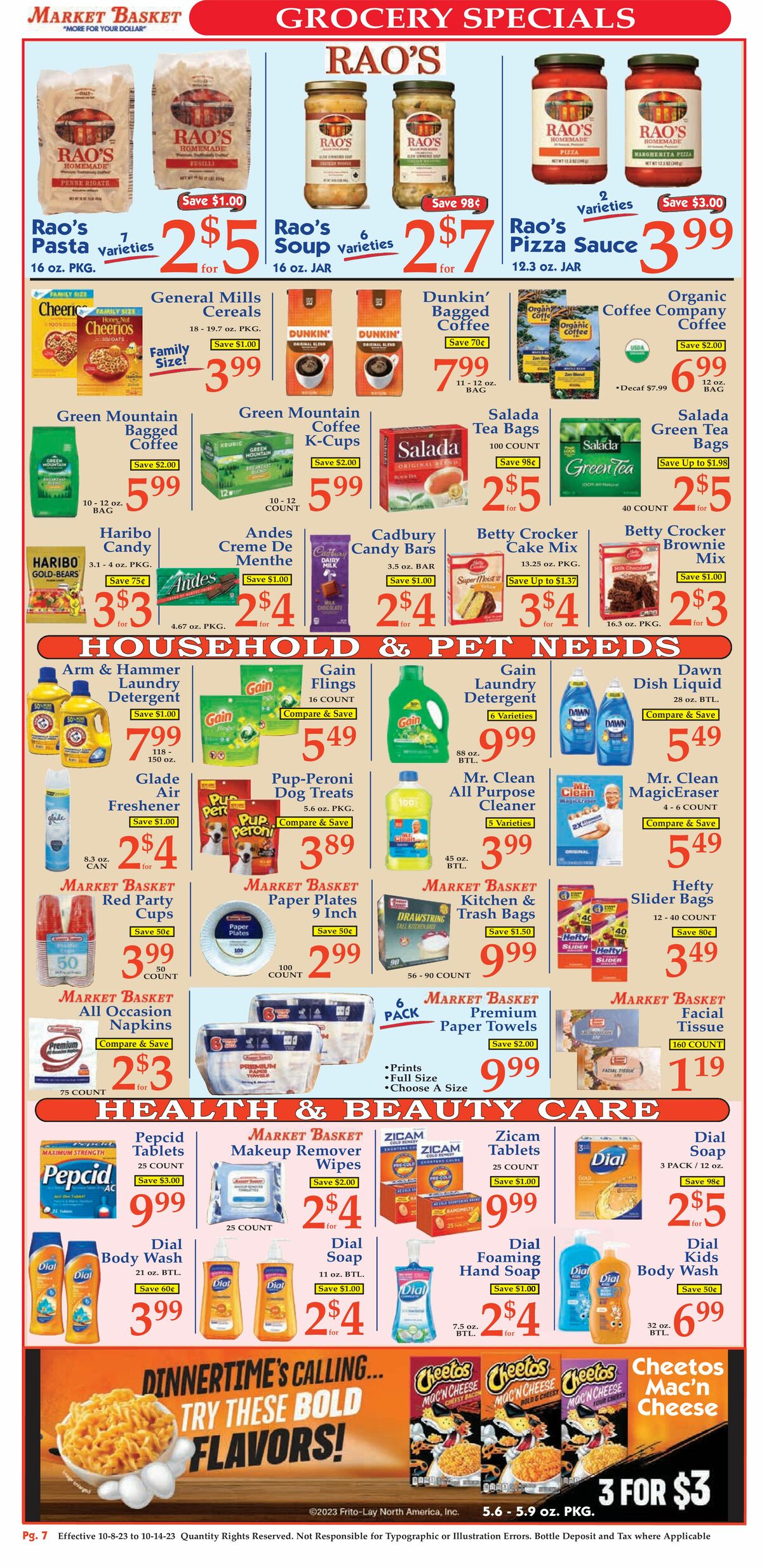 Market Basket Weekly Ad from October 8