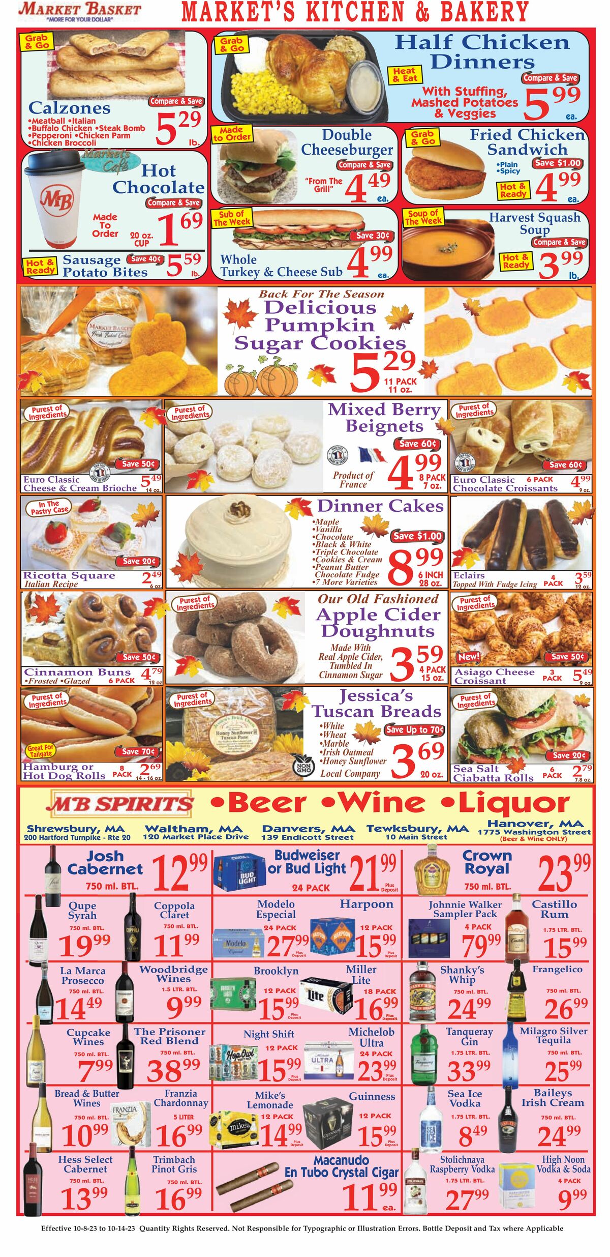 Market Basket Weekly Ad from October 8