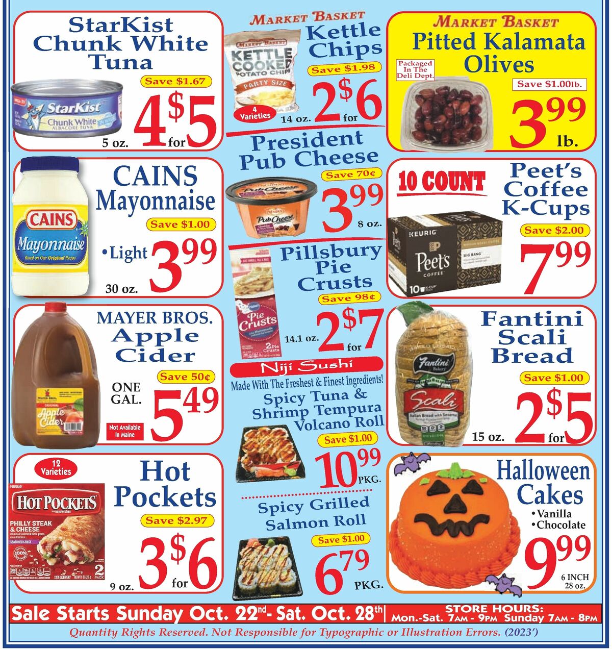 Market Basket Weekly Ad from October 22