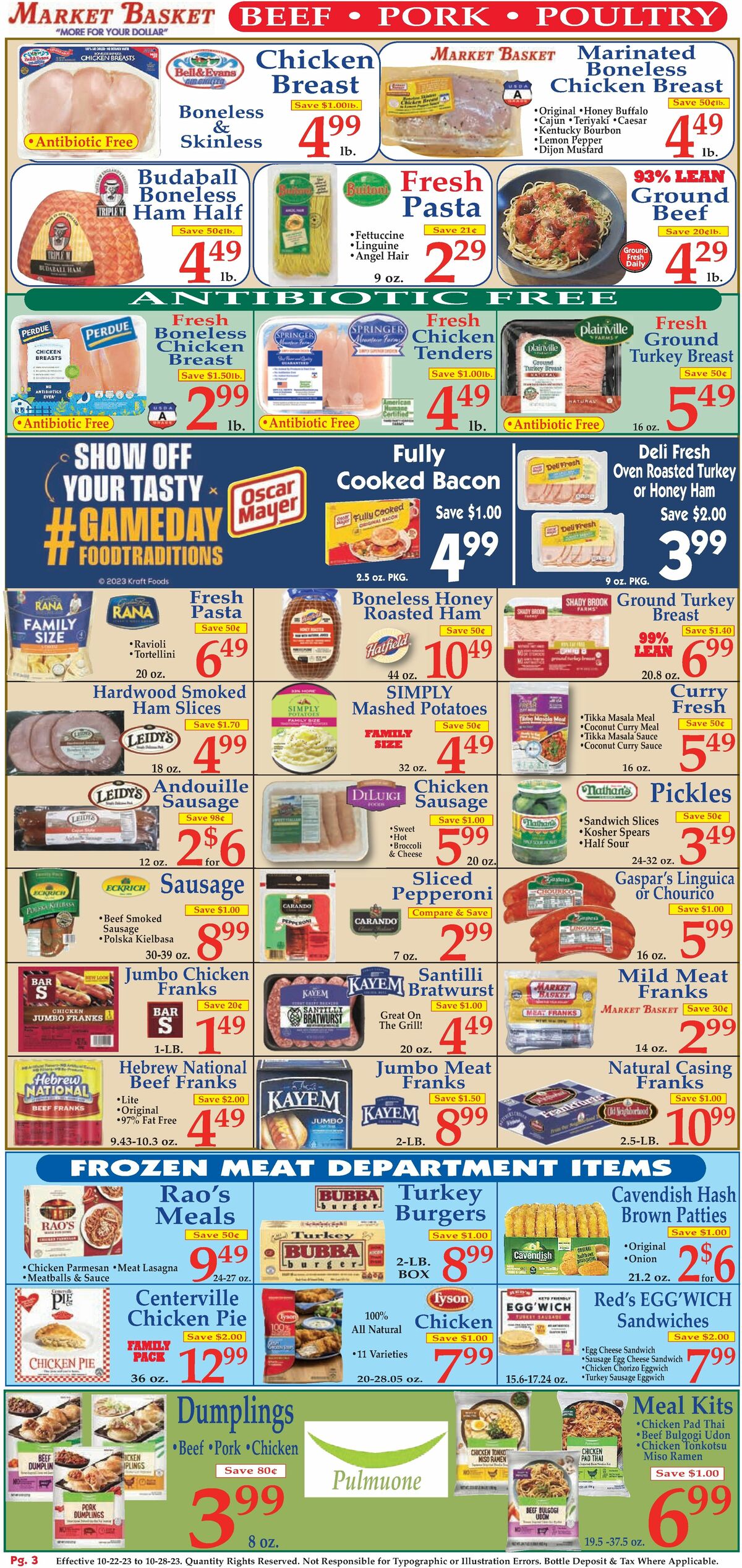 Market Basket Weekly Ad from October 22