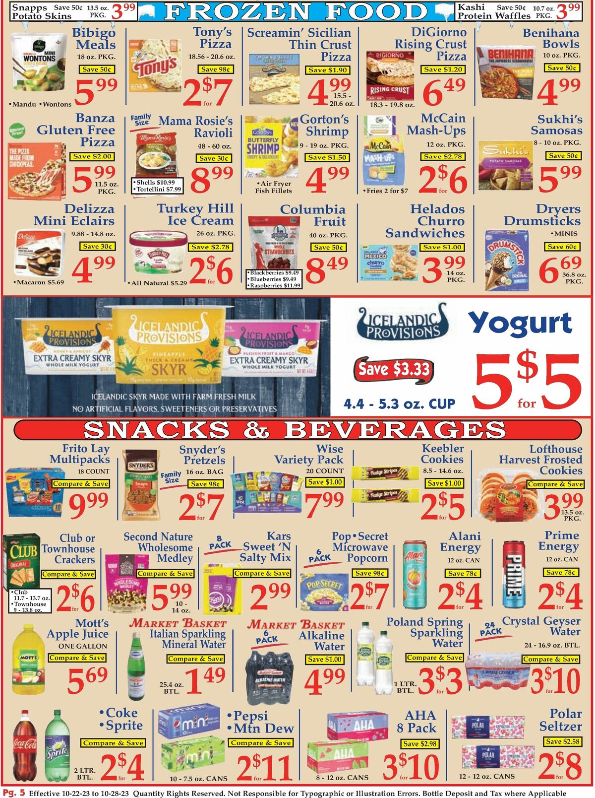 Market Basket Weekly Ad from October 22