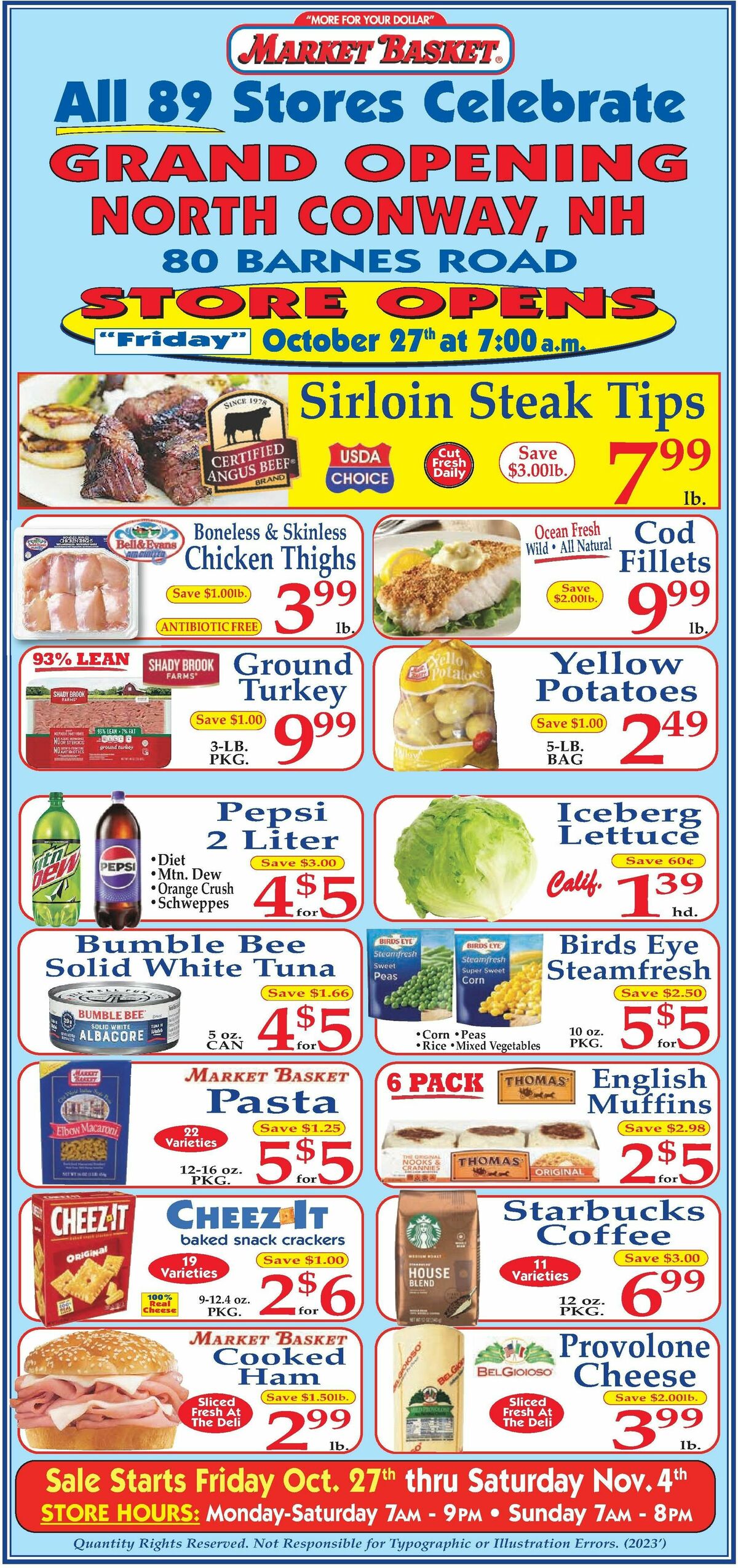 Market Basket Weekly Ad from October 27