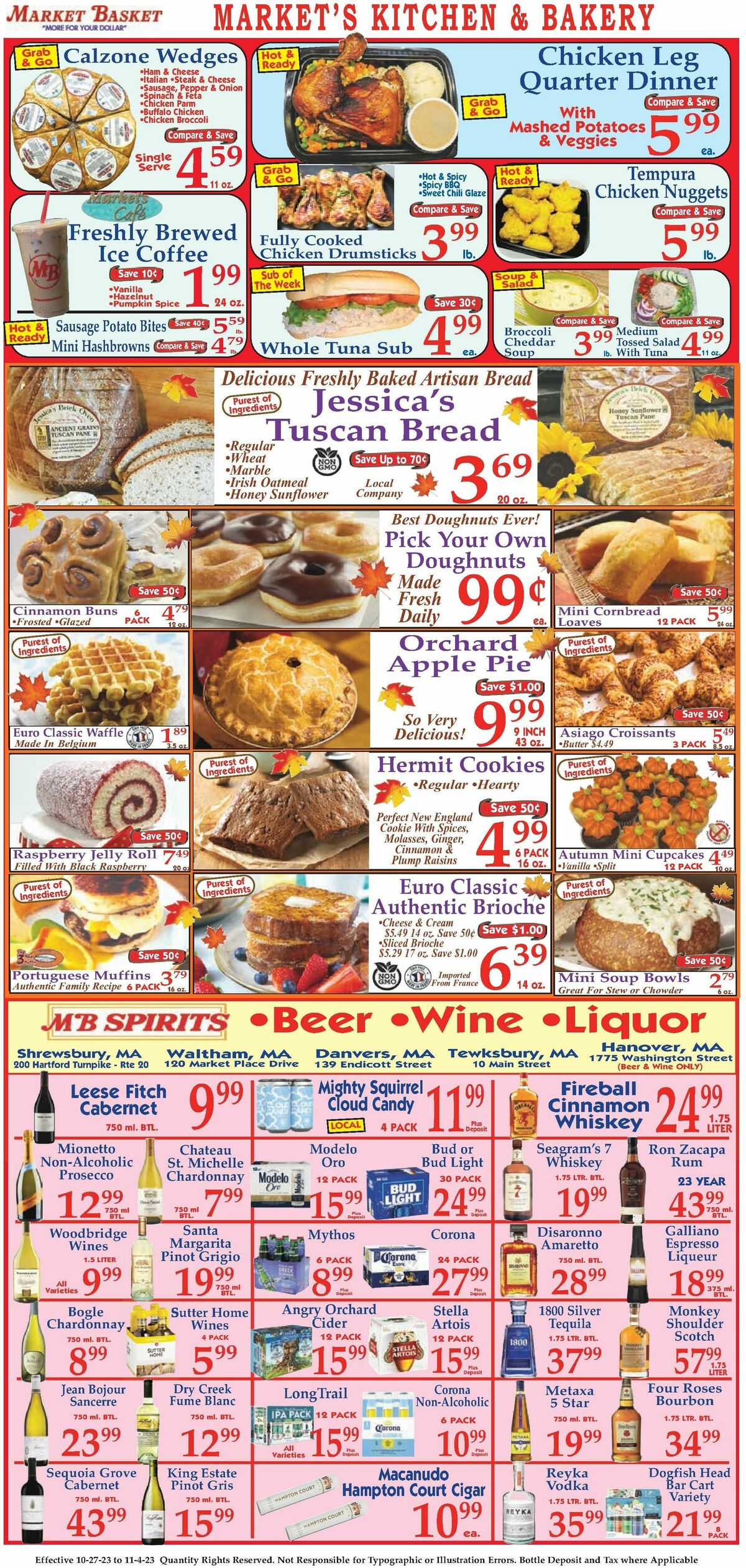 Market Basket Weekly Ad from October 27