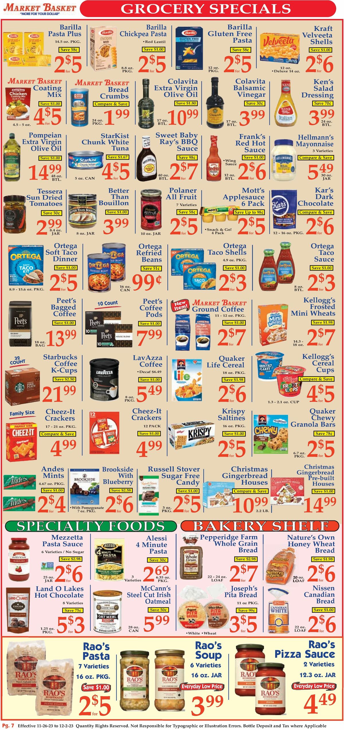 Market Basket Weekly Ad from November 26
