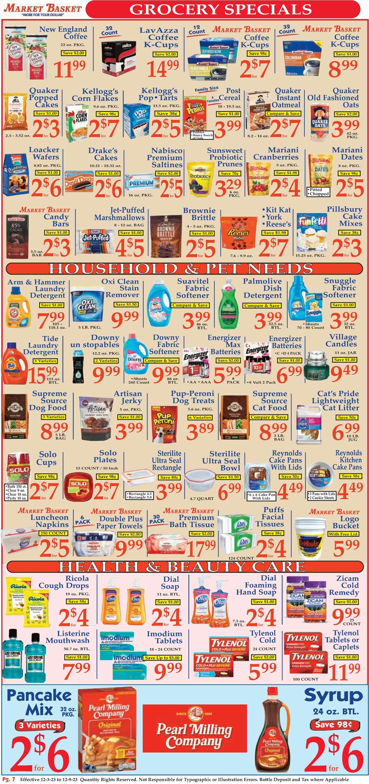 Market Basket Weekly Ad from December 3
