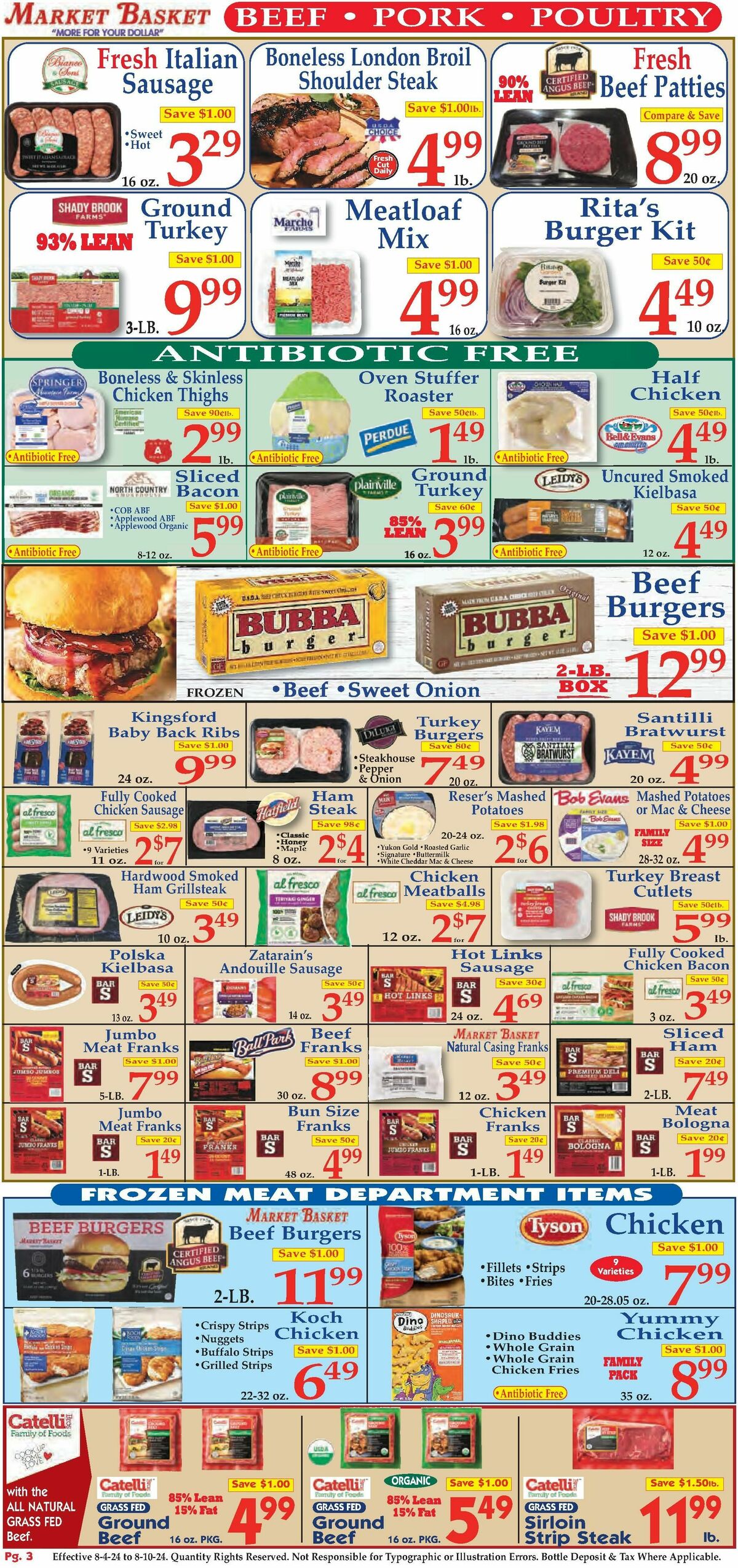 Market Basket Weekly Ad from August 4