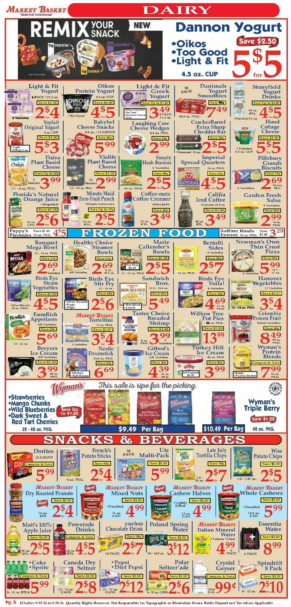 Market Basket Weekly Ad from September 22