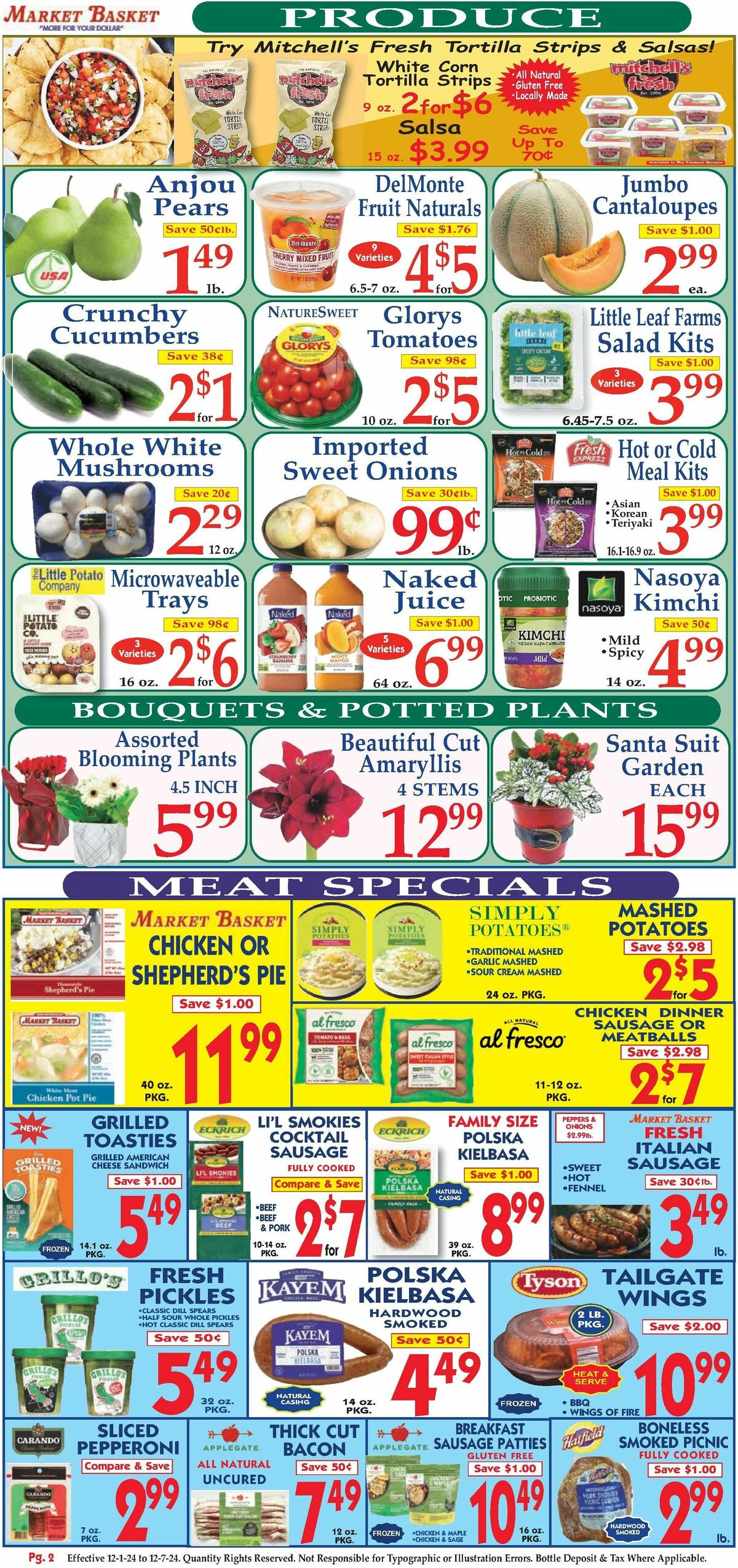 Market Basket Weekly Ad from December 1