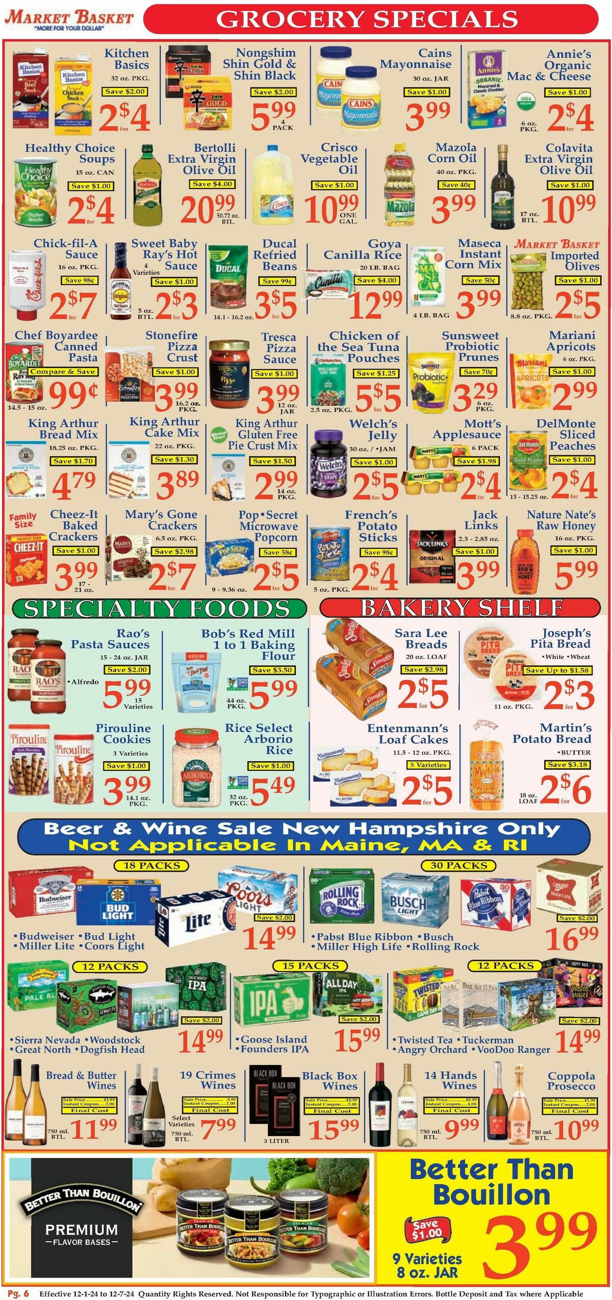 Market Basket Weekly Ad from December 1
