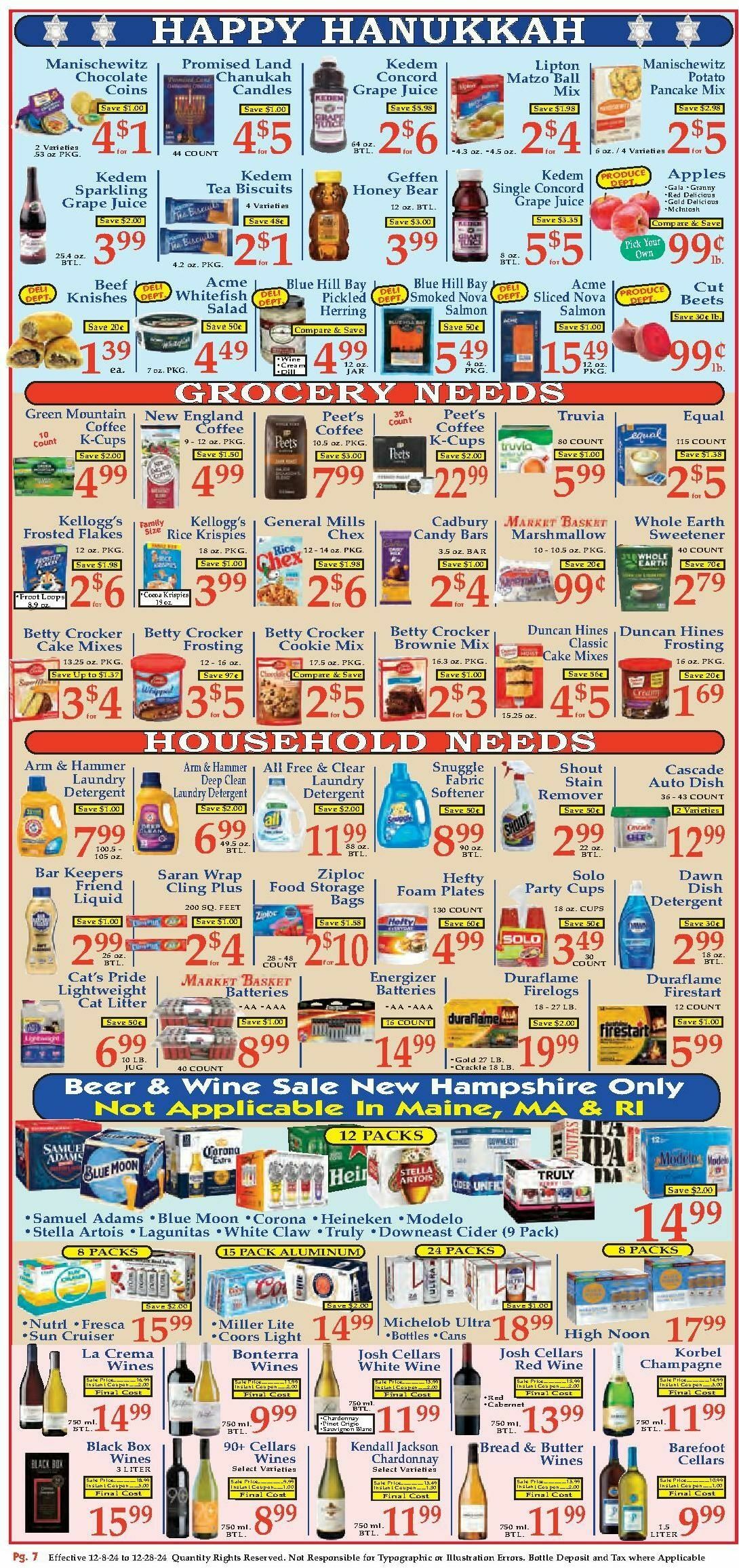 Market Basket Weekly Ad from December 8