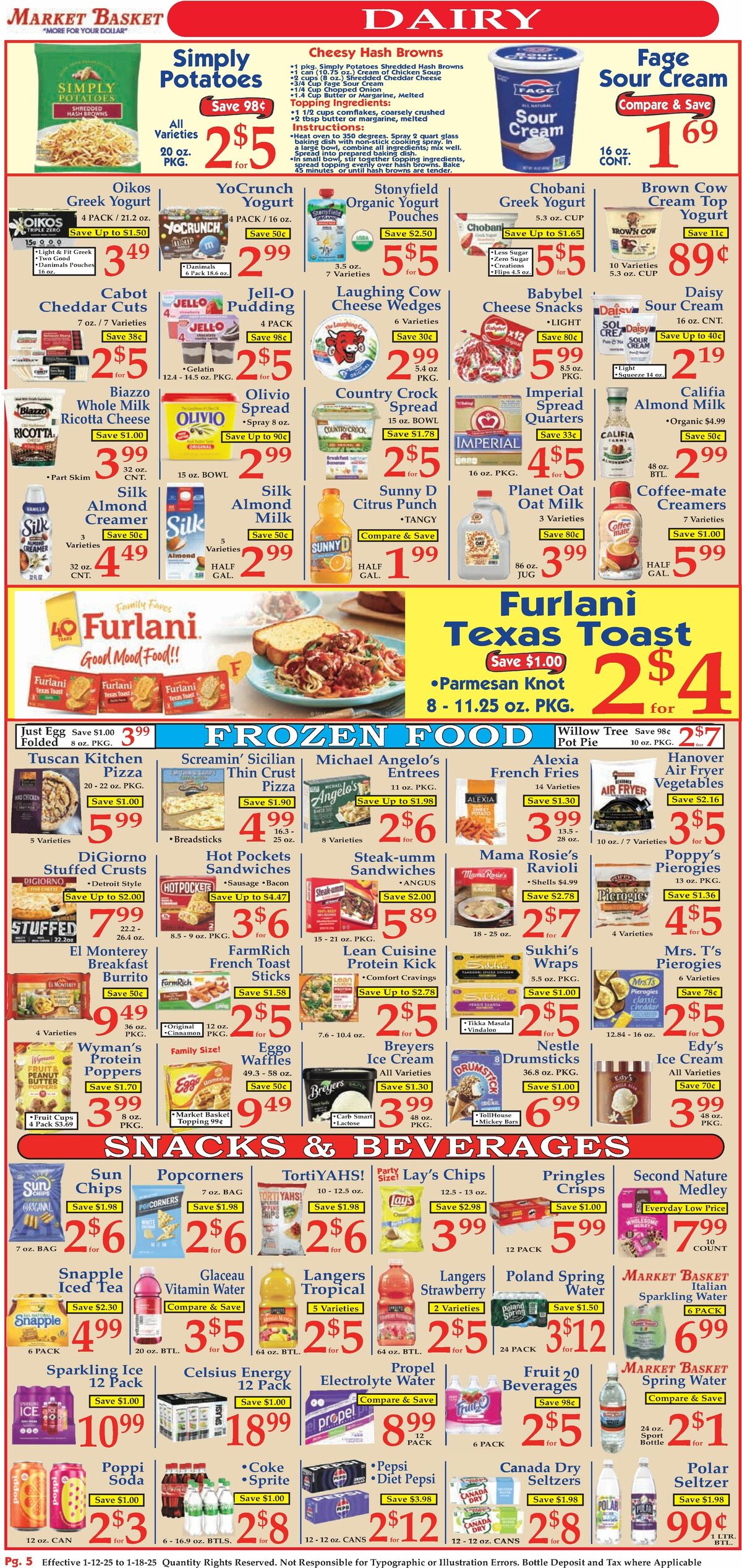 Market Basket Weekly Ad from January 12