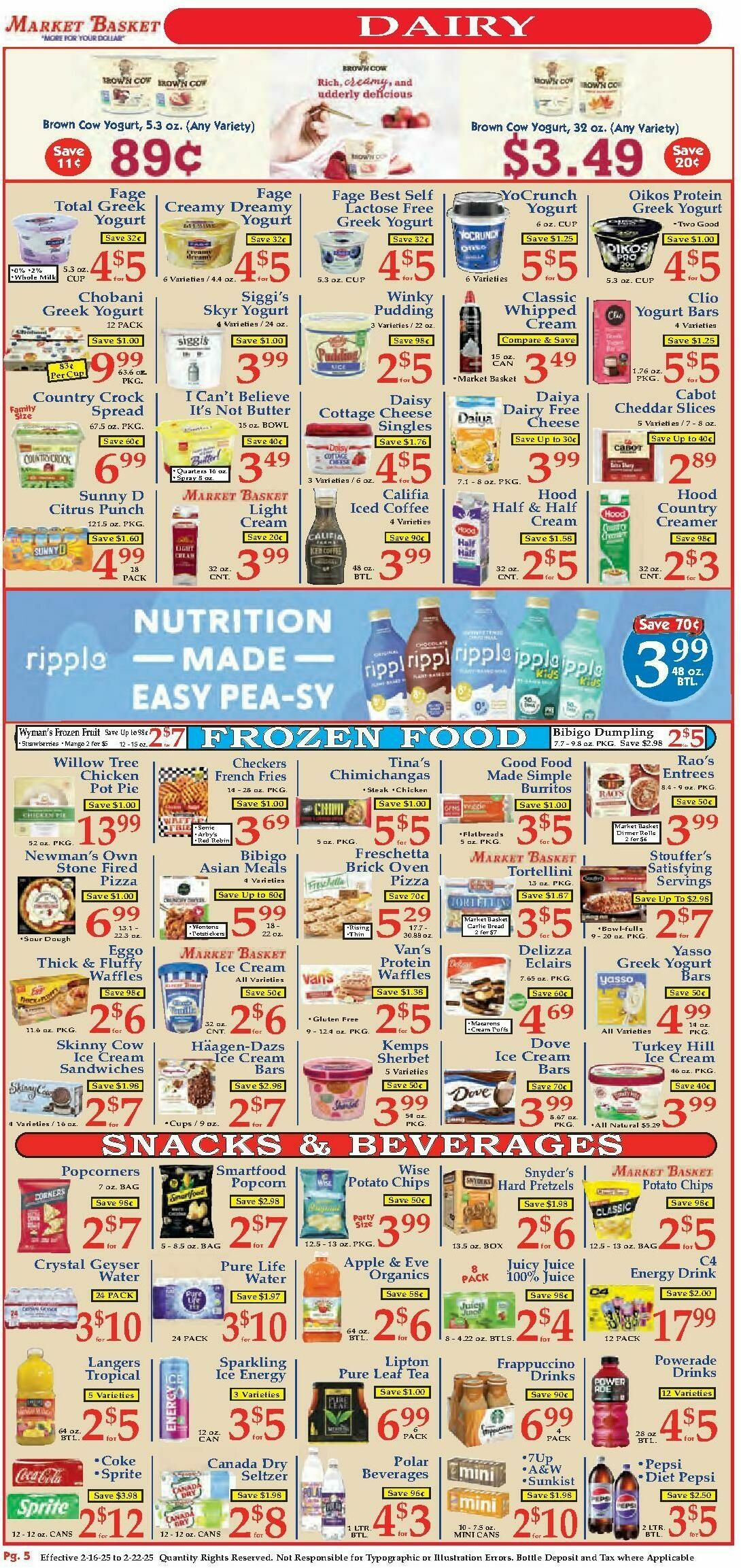 Market Basket Weekly Ad from February 16