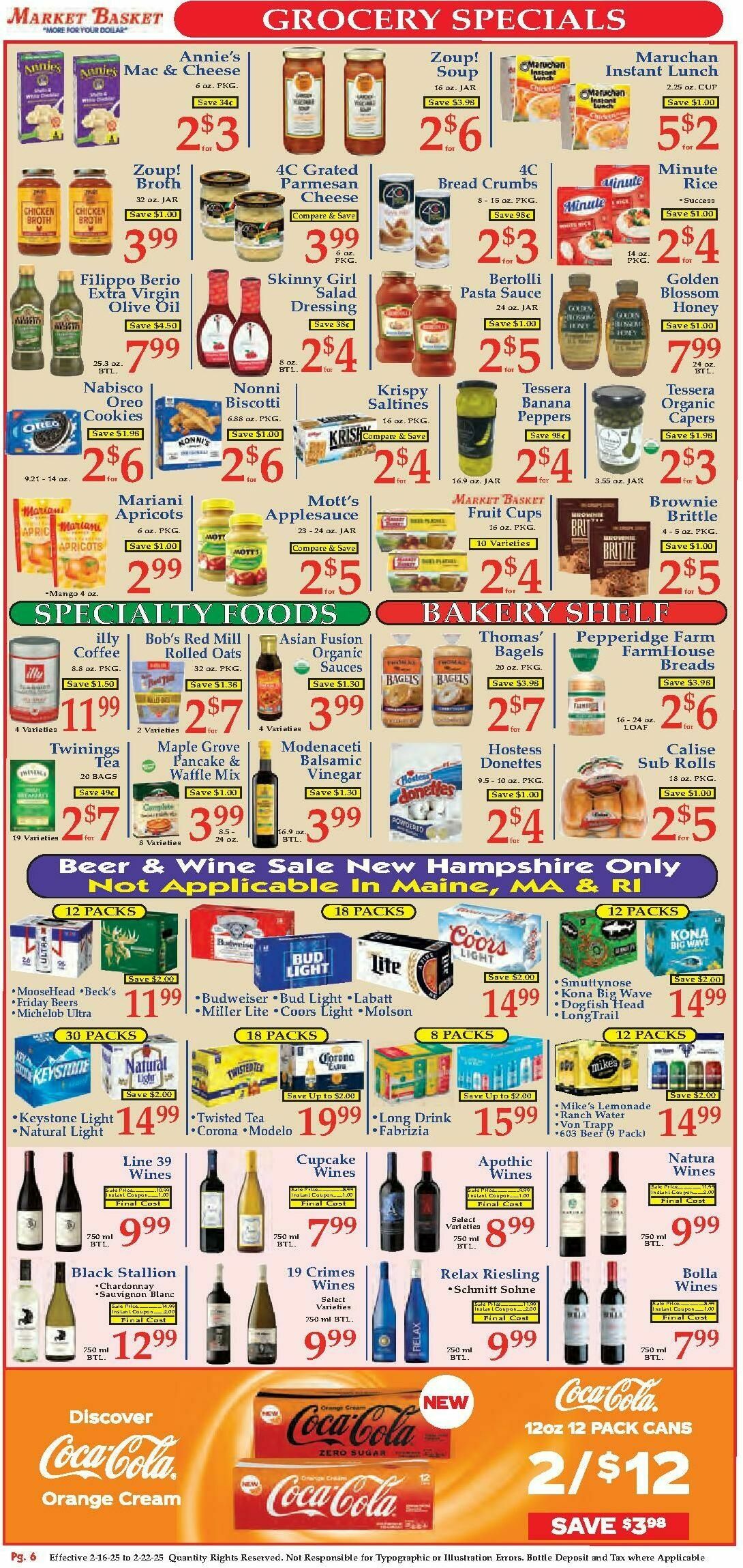 Market Basket Weekly Ad from February 16