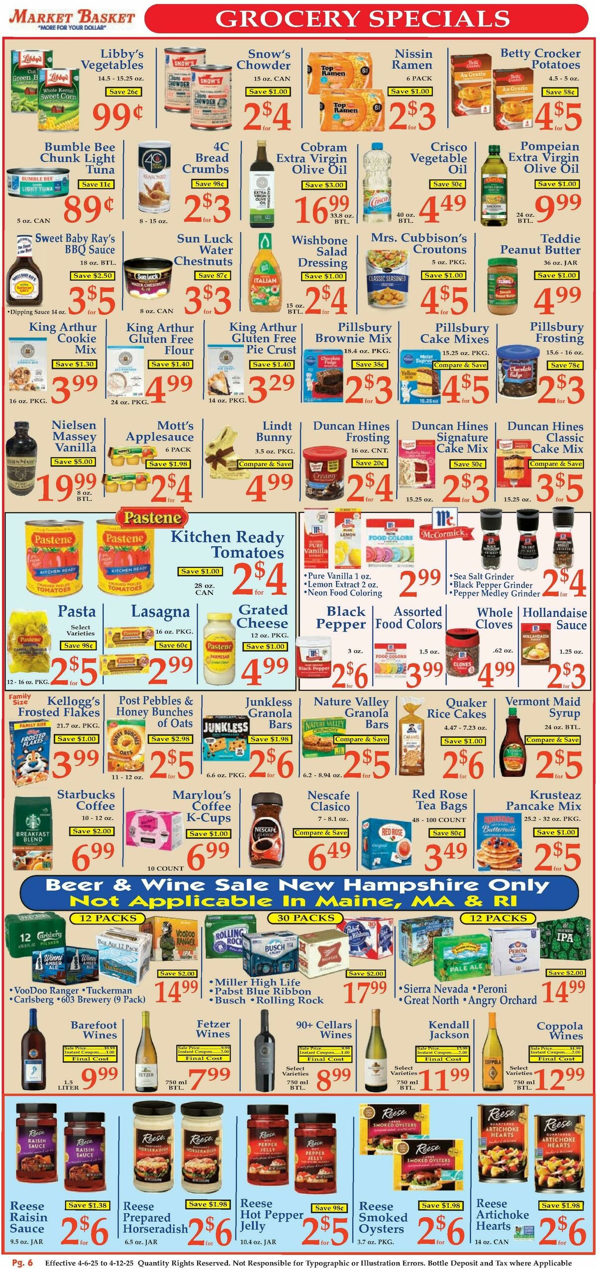 Market Basket Weekly Ad from April 6