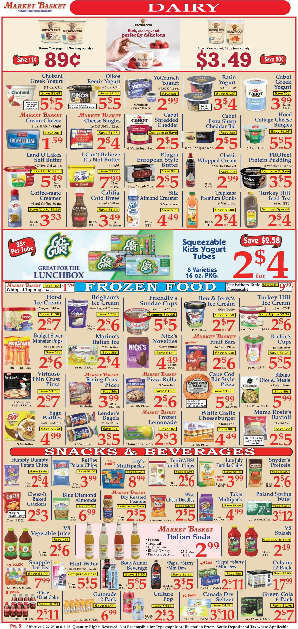 Market Basket Weekly Ad from July 27