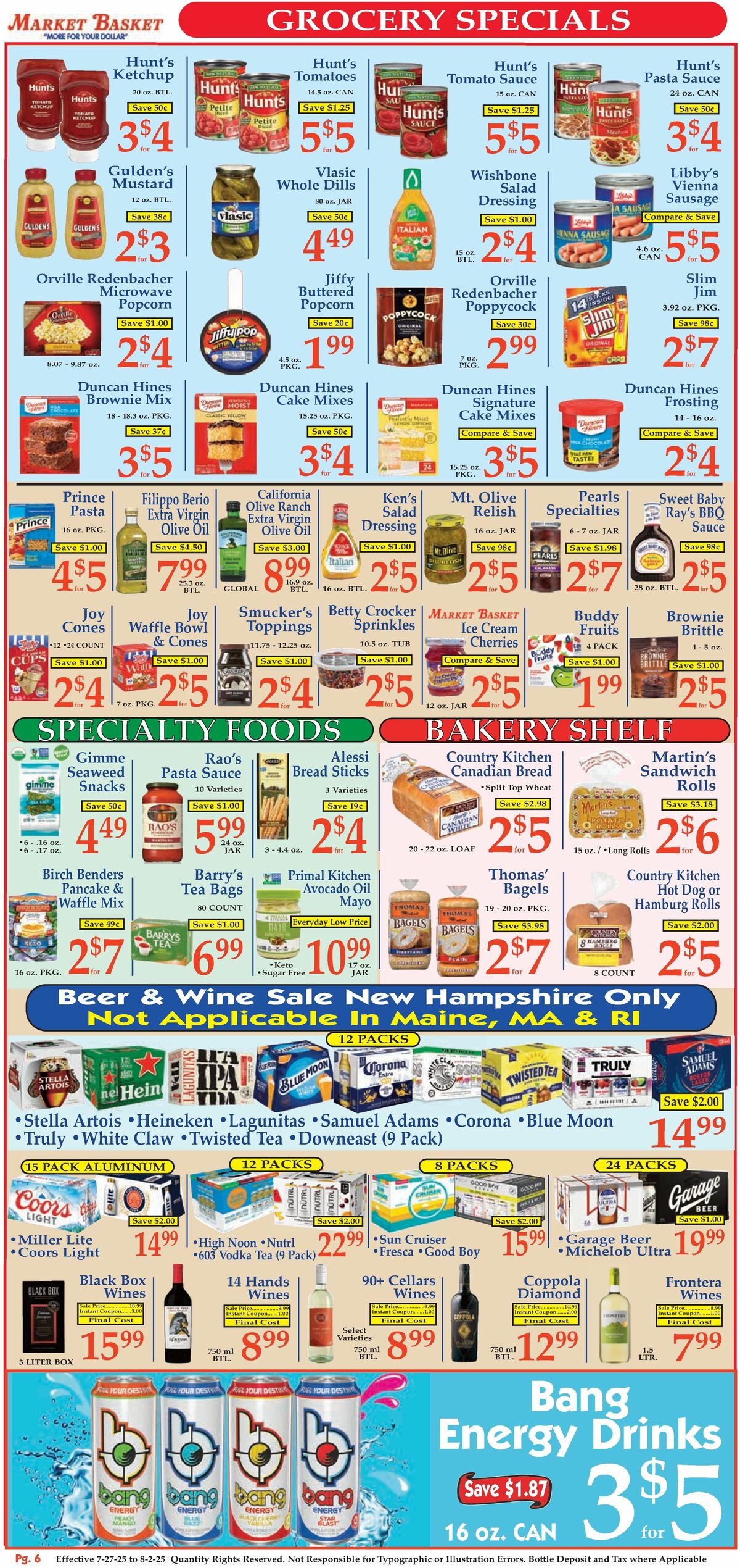 Market Basket Weekly Ad from July 27