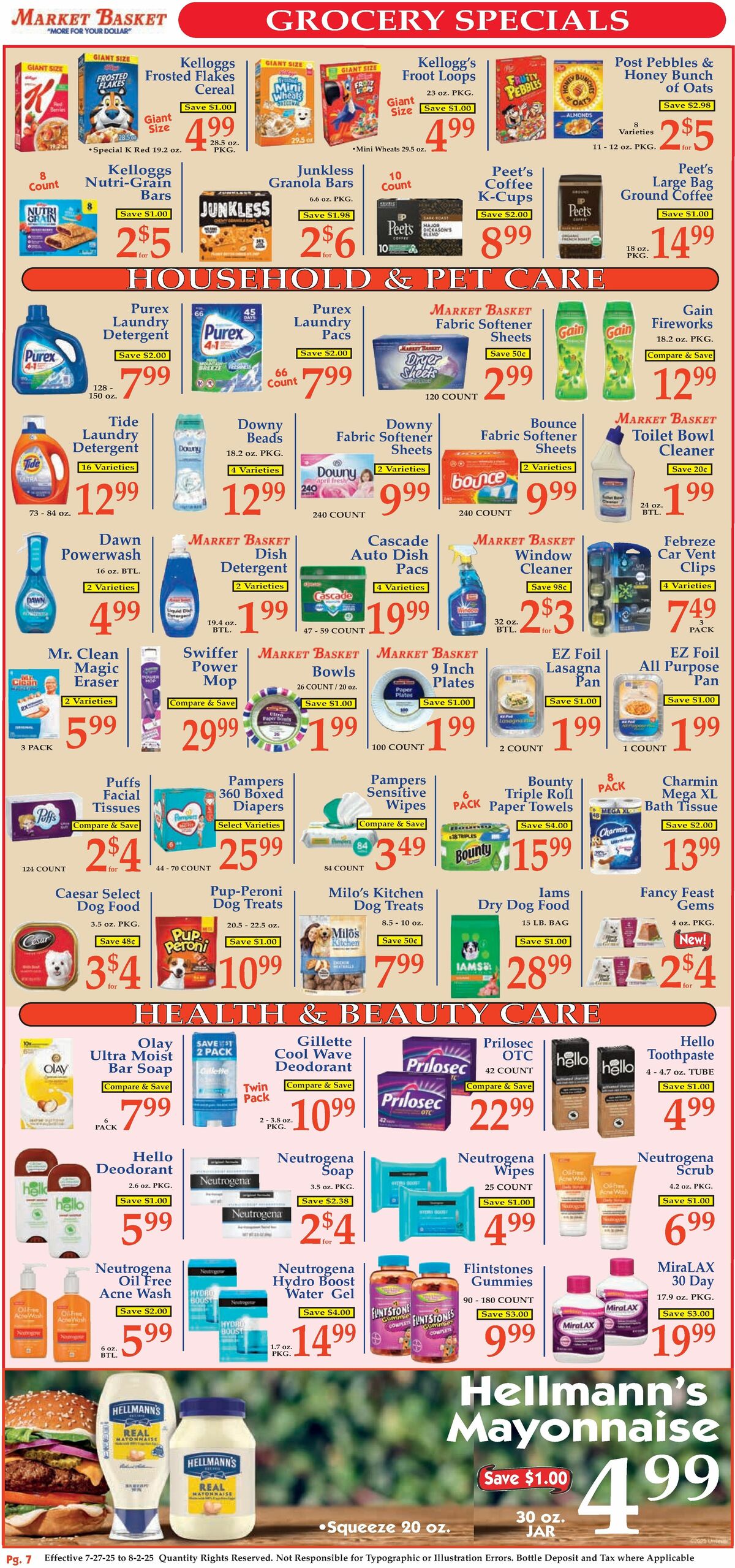 Market Basket Weekly Ad from July 27