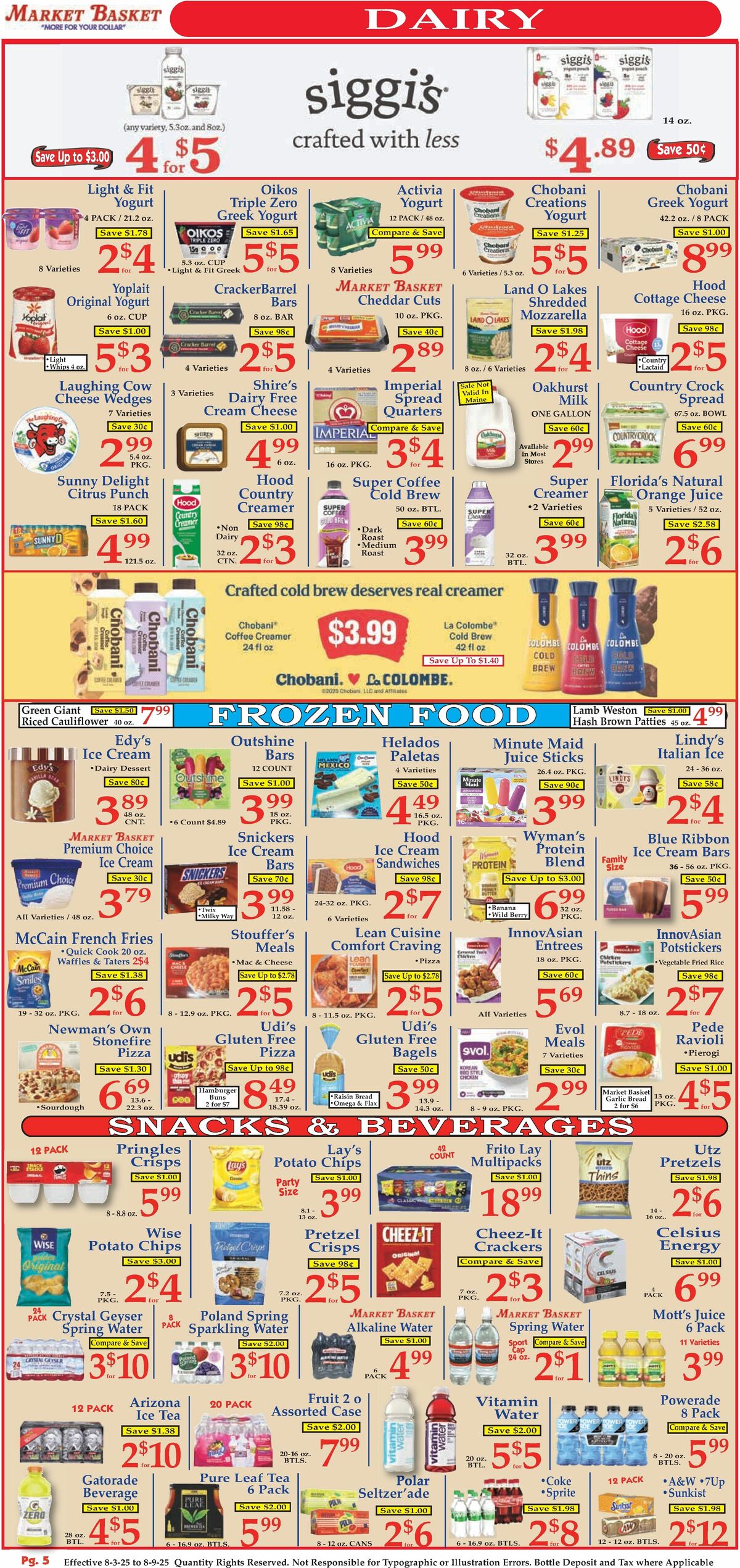 Market Basket Weekly Ad from August 3