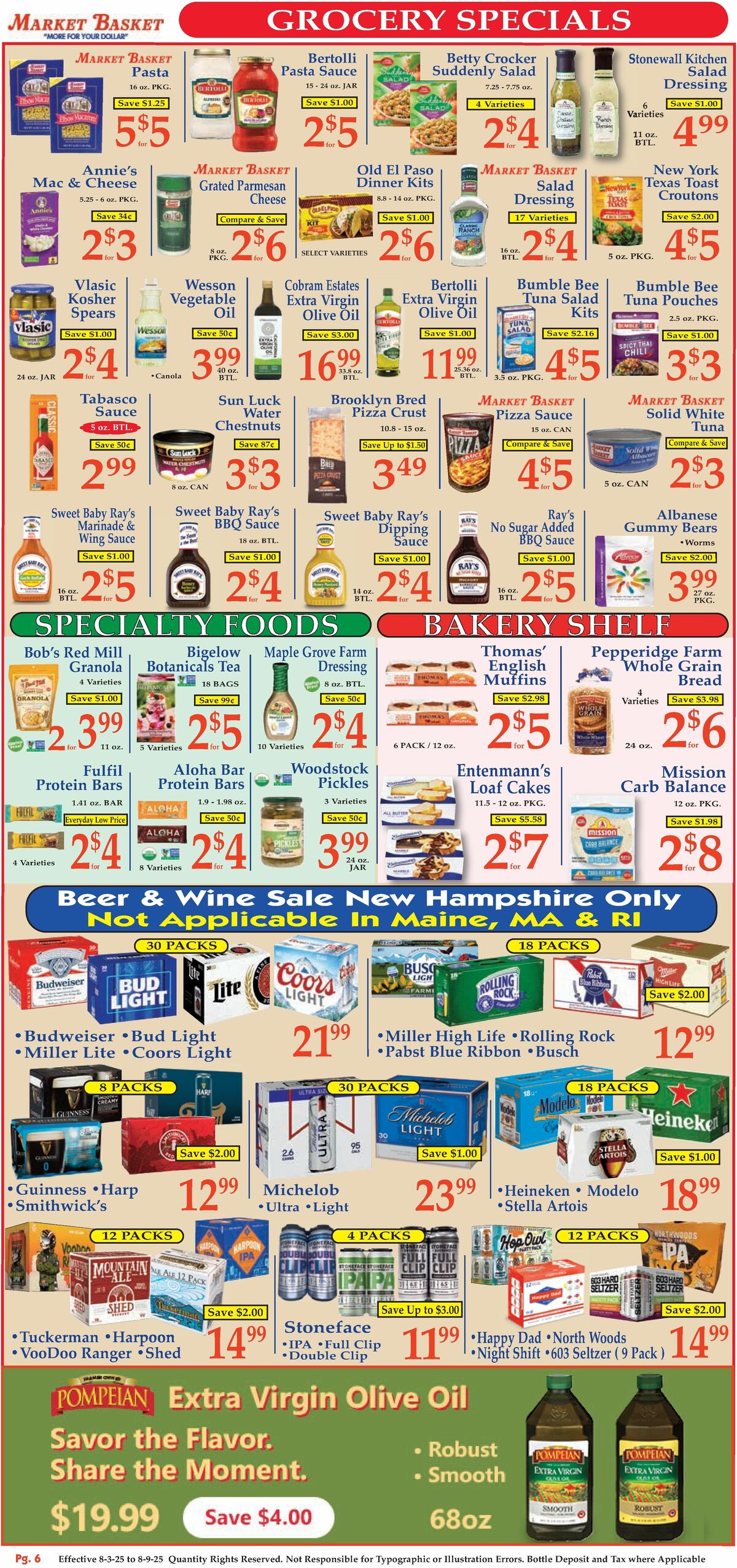 Market Basket Weekly Ad from August 3