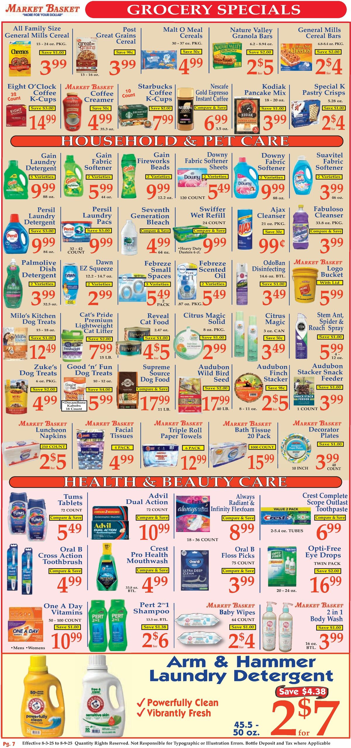 Market Basket Weekly Ad from August 3