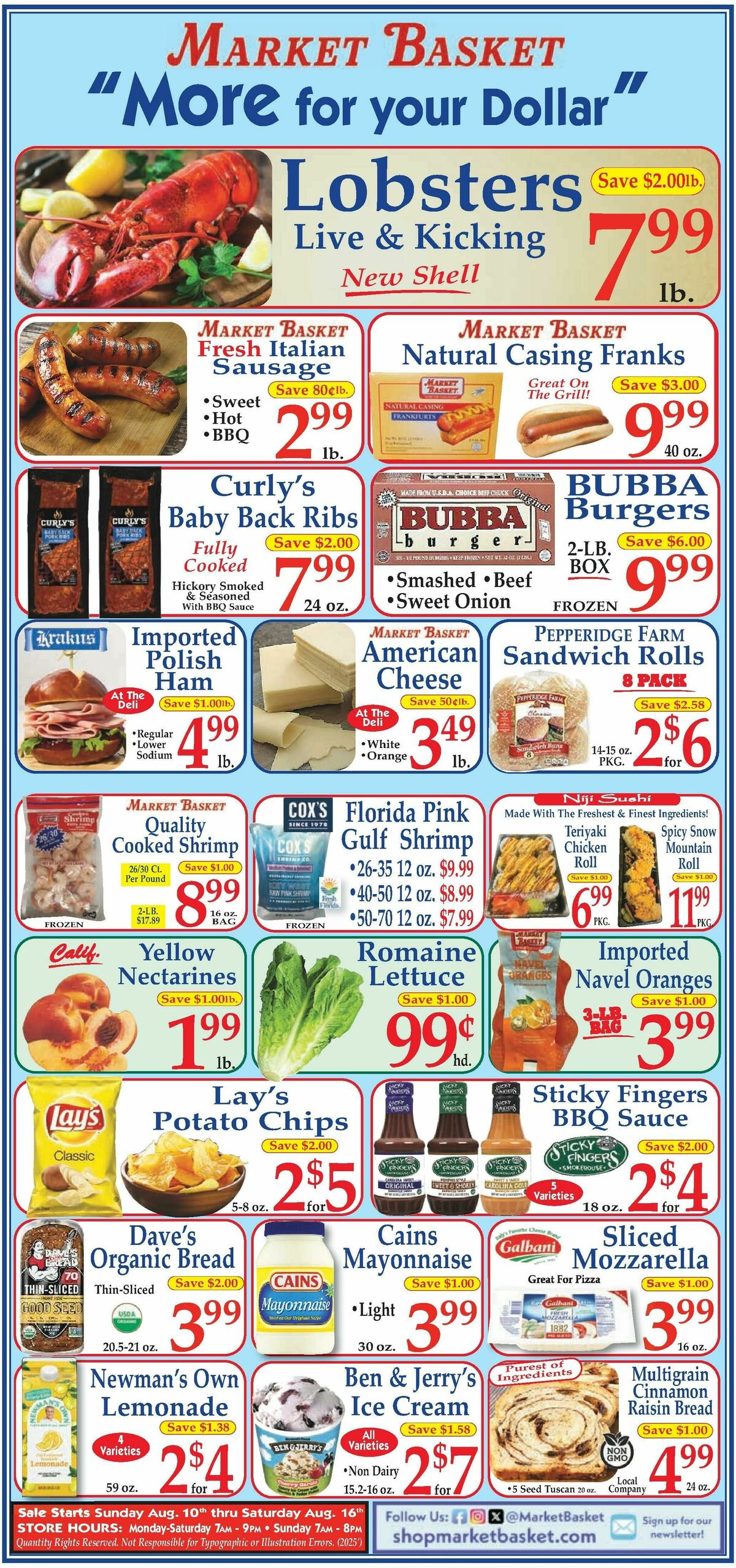 Market Basket Weekly Ad from August 10