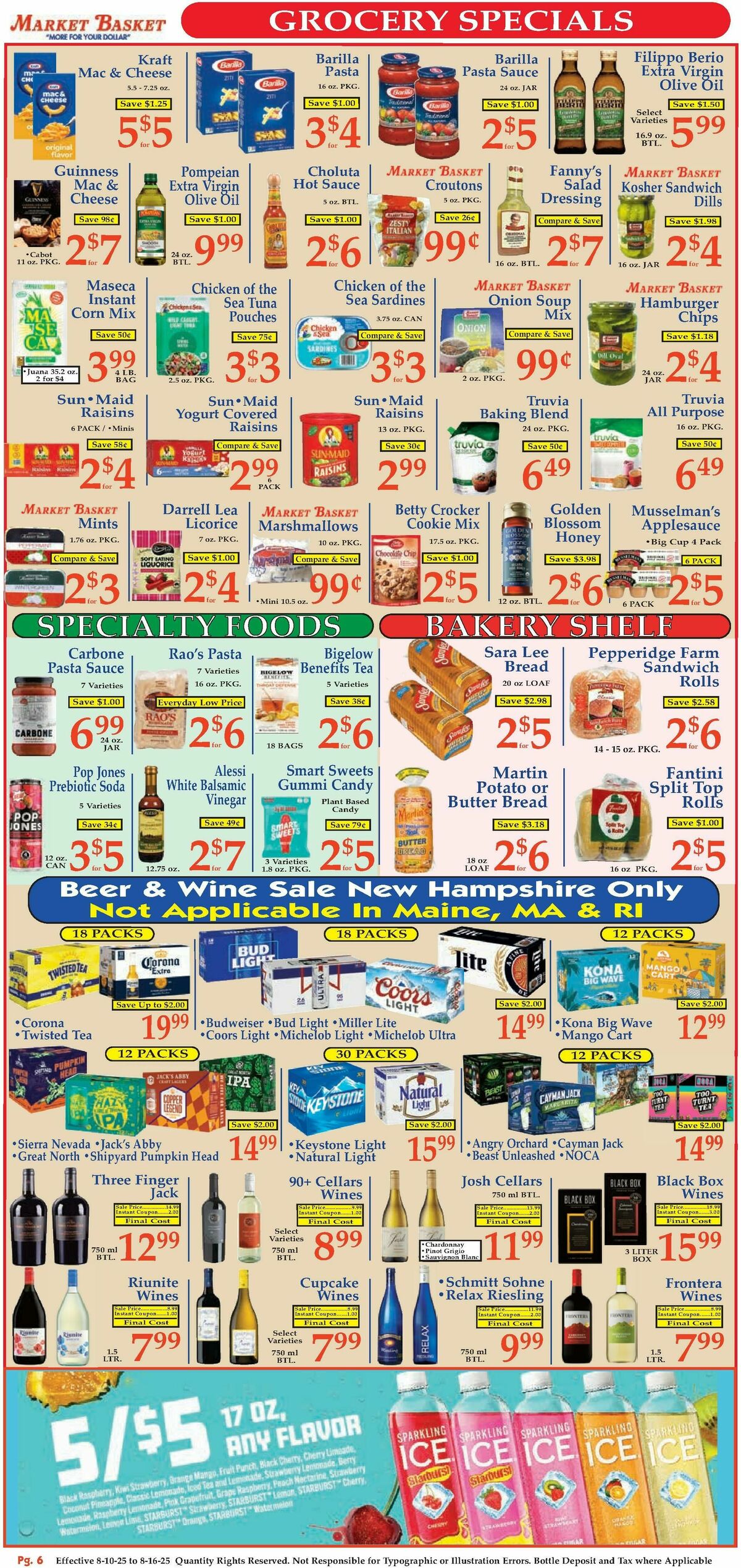 Market Basket Weekly Ad from August 10