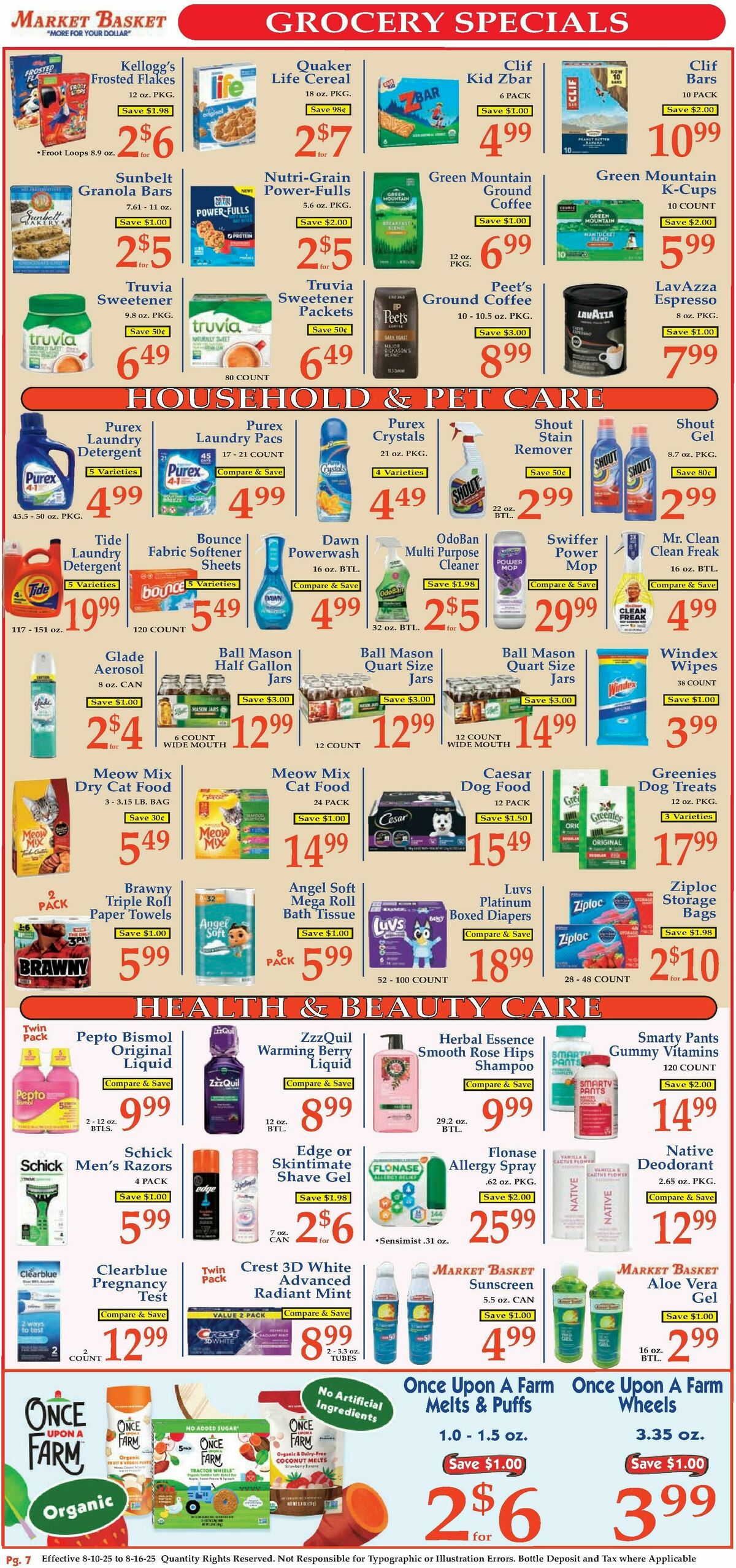 Market Basket Weekly Ad from August 10