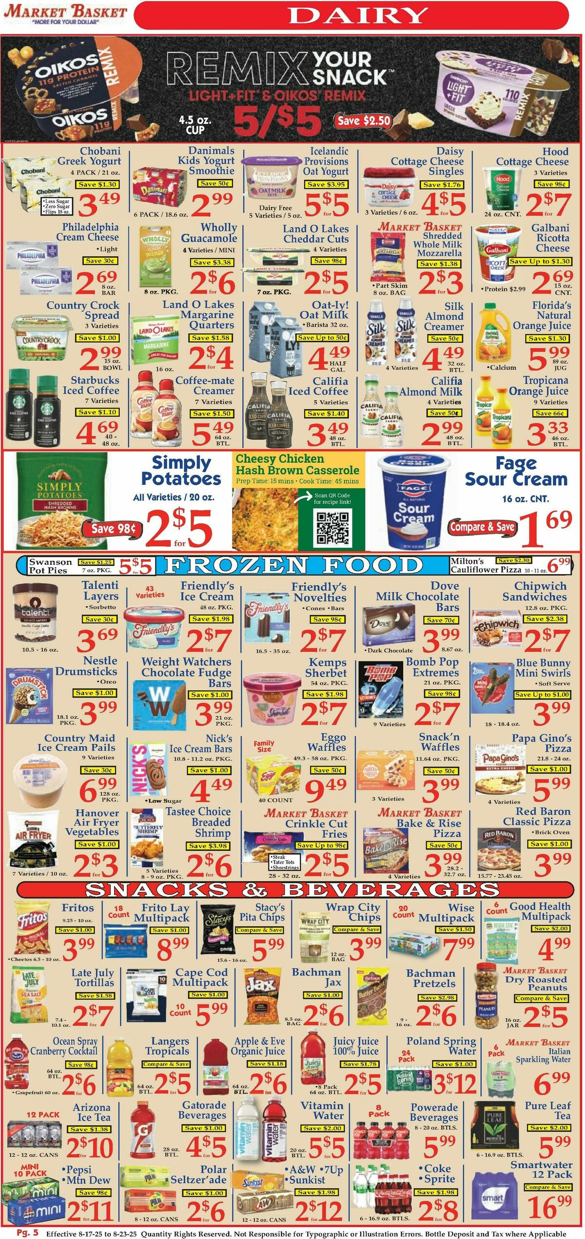 Market Basket Weekly Ad from August 17