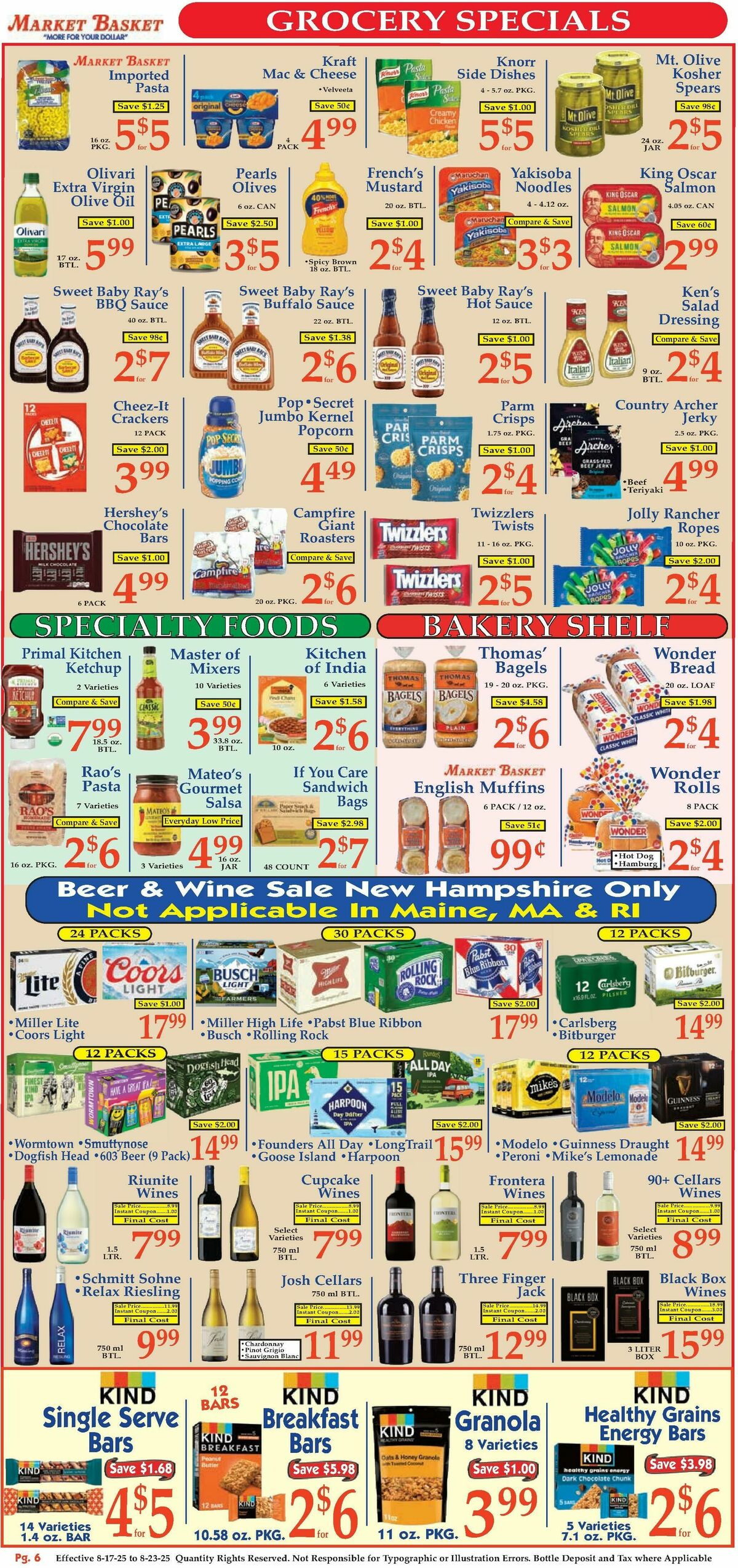 Market Basket Weekly Ad from August 17