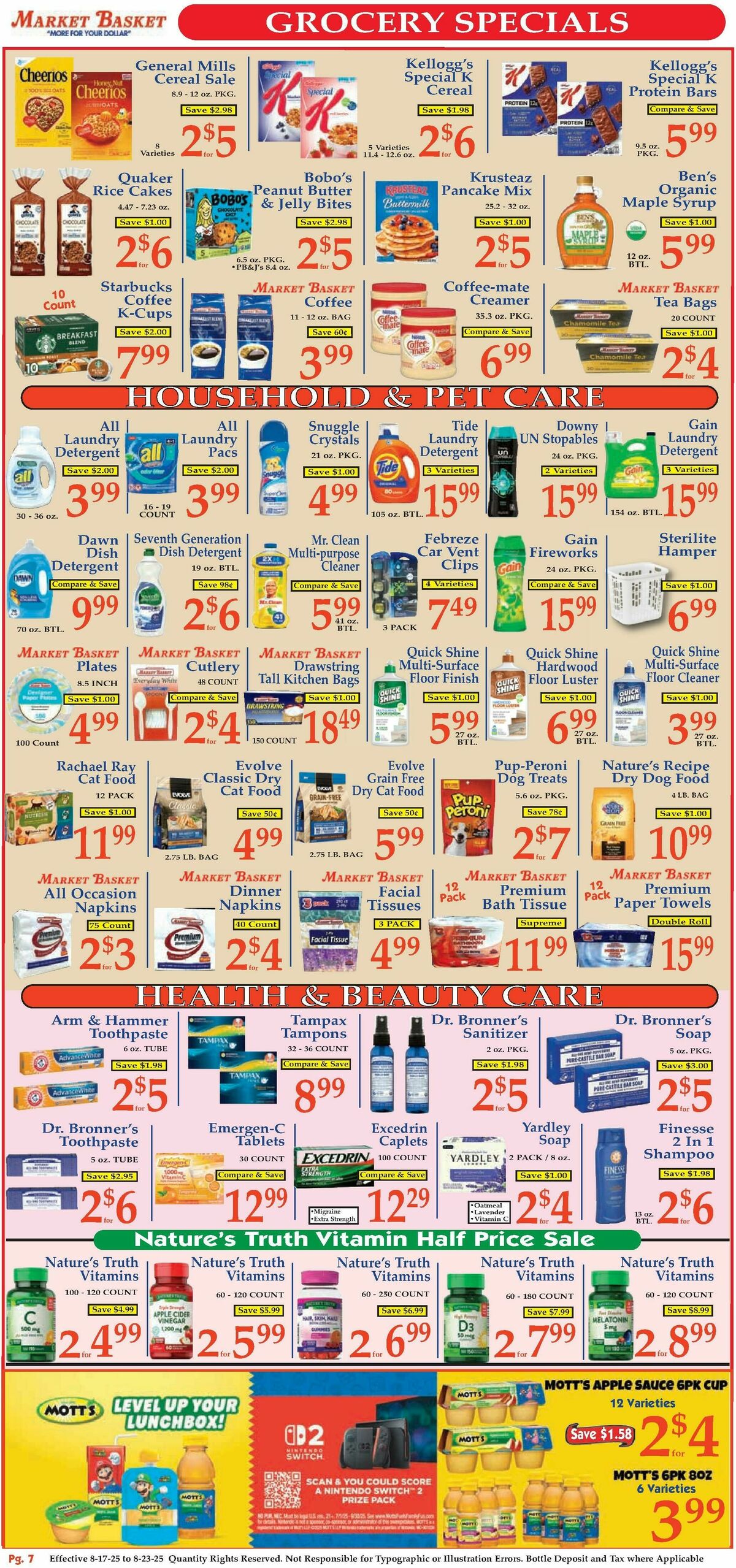 Market Basket Weekly Ad from August 17