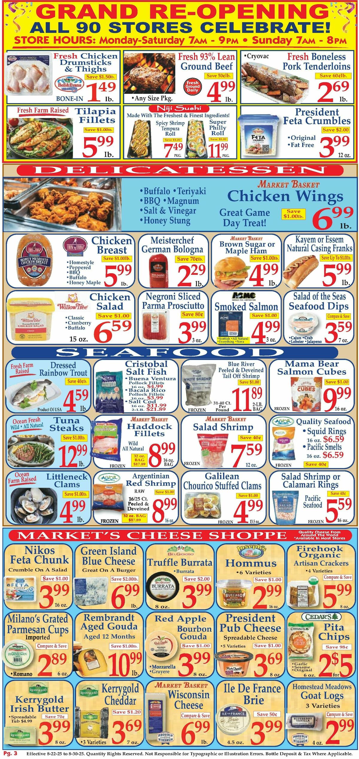 Market Basket Weekly Ad from August 22