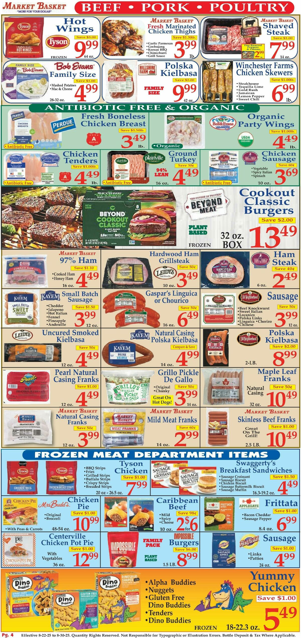 Market Basket Weekly Ad from August 22