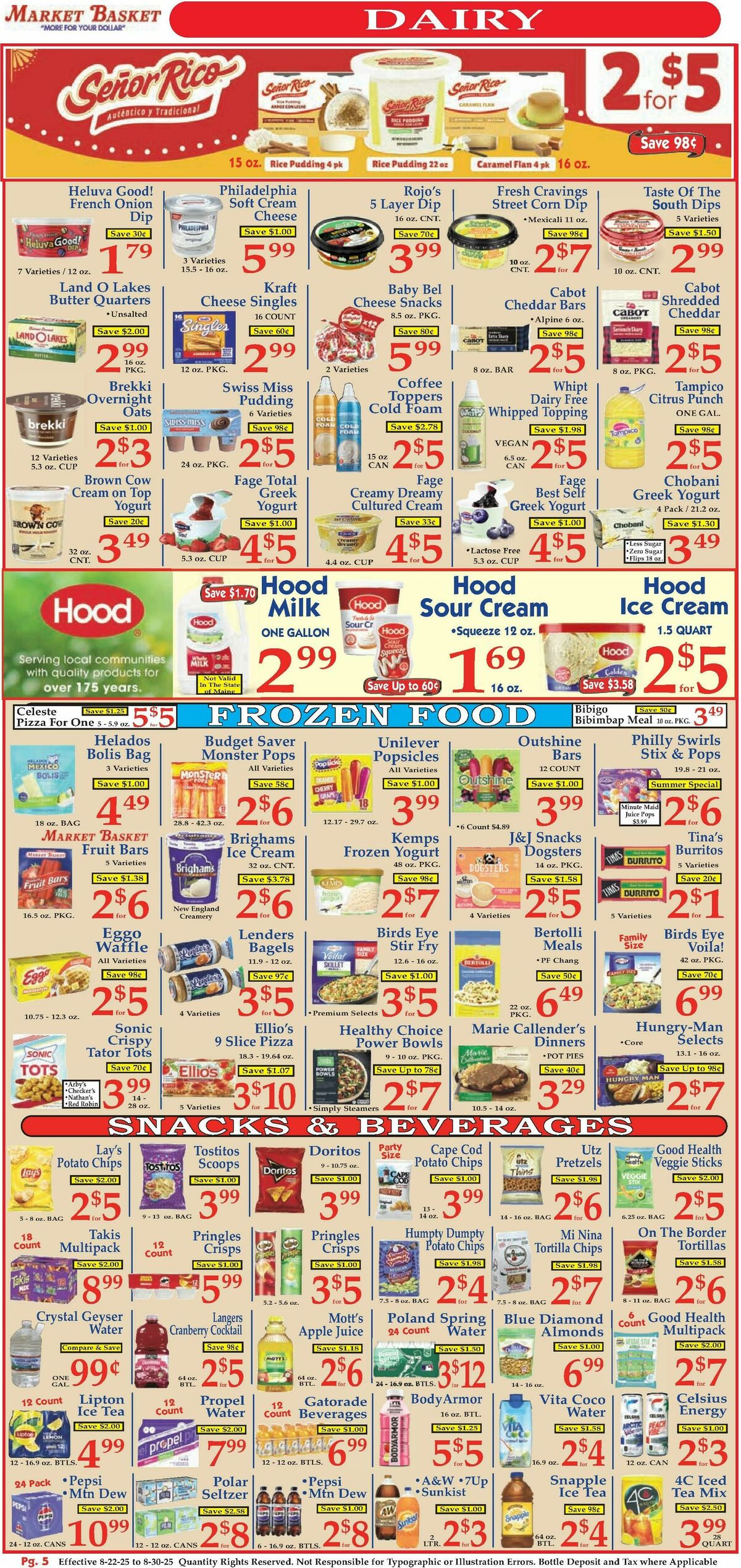 Market Basket Weekly Ad from August 22