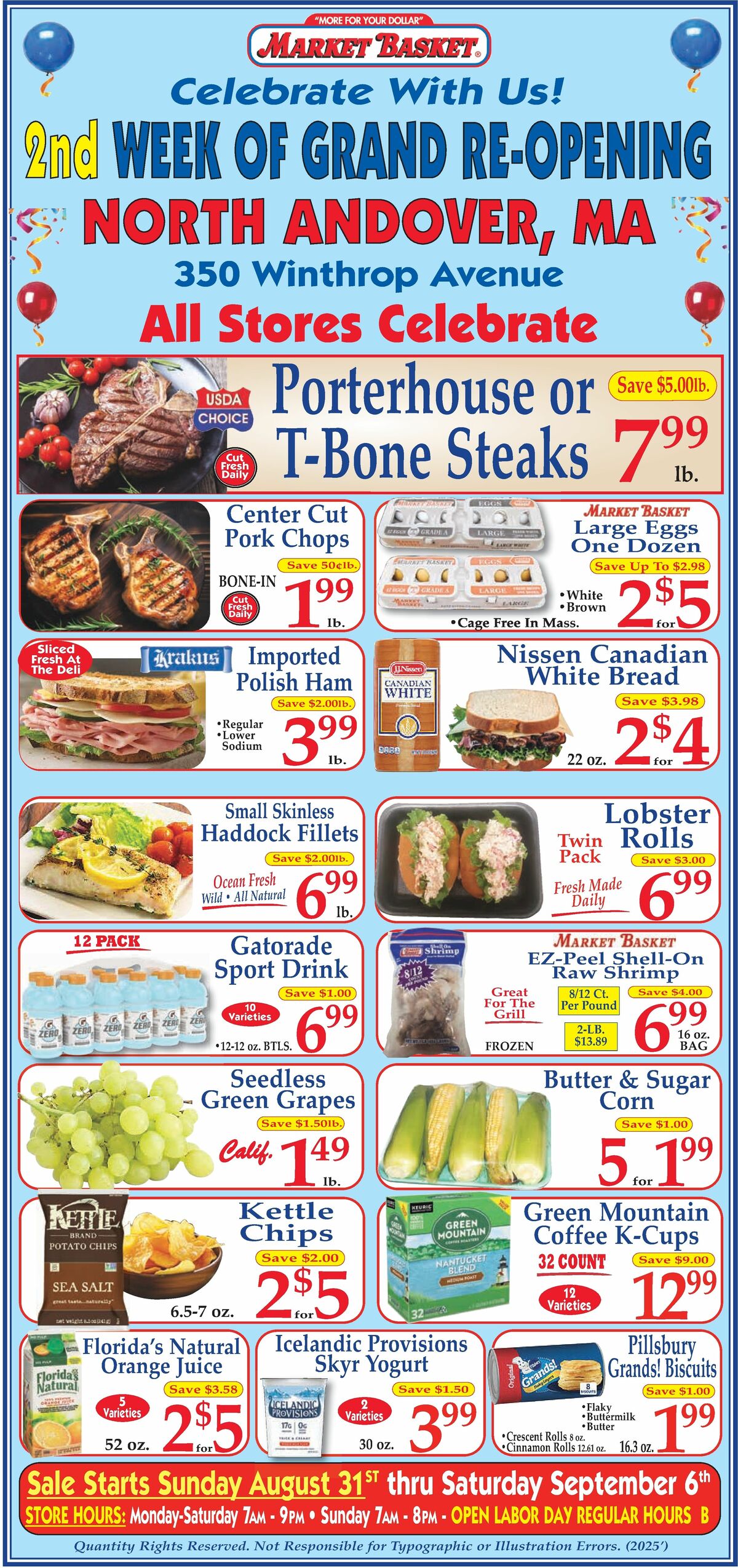 Market Basket Weekly Ad from August 31