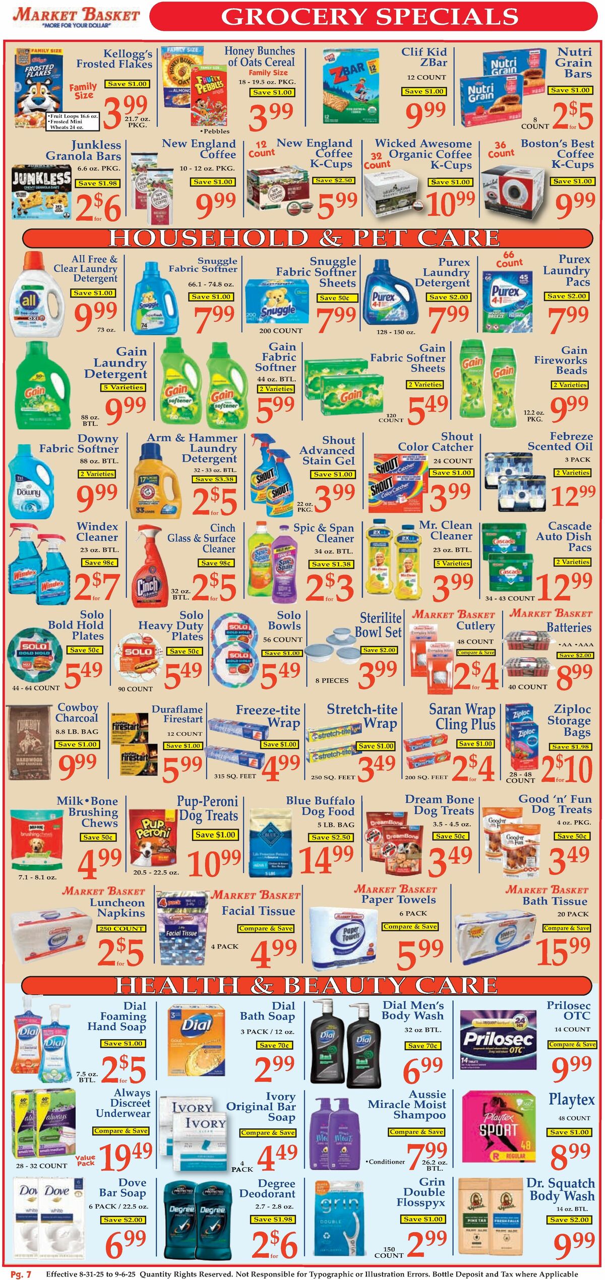Market Basket Weekly Ad from August 31
