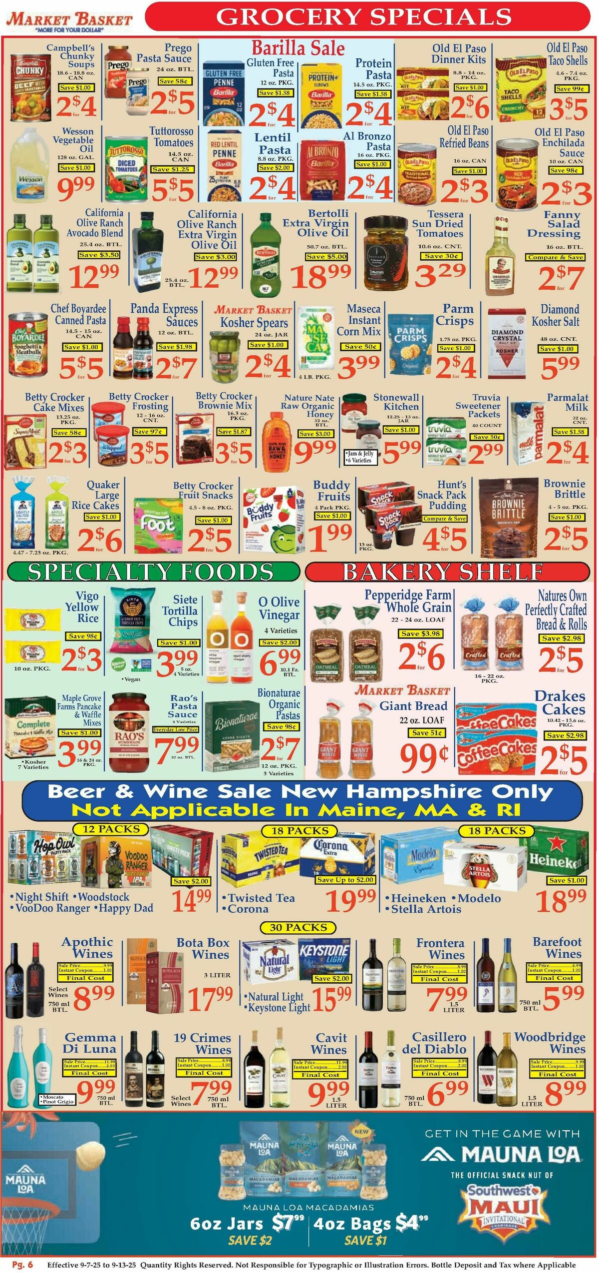 Market Basket Weekly Ad from September 7