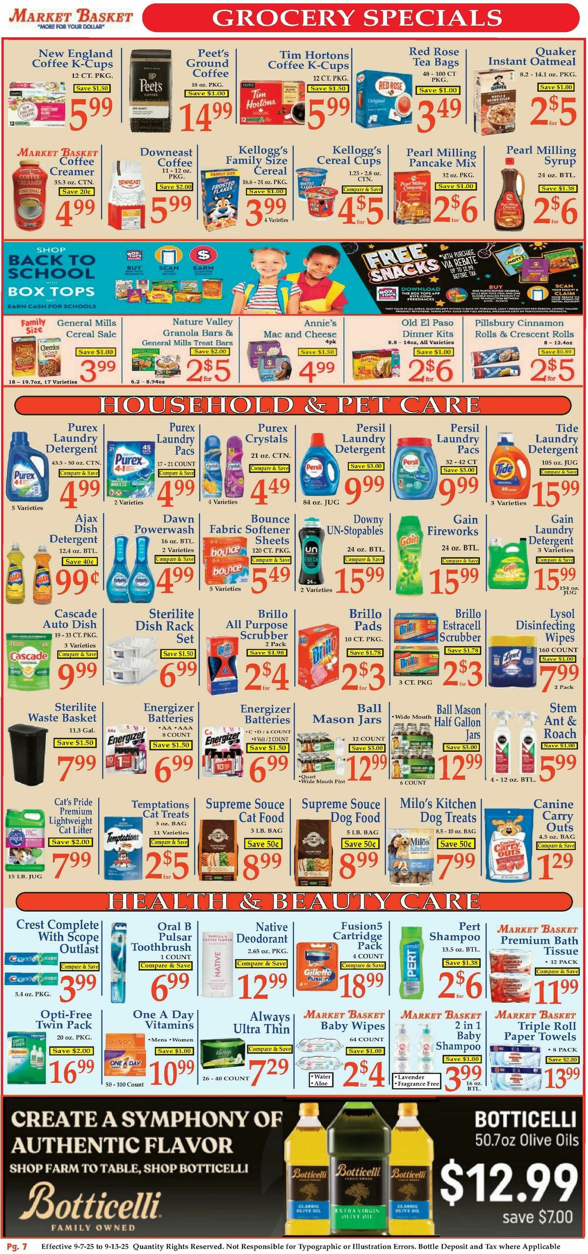 Market Basket Weekly Ad from September 7