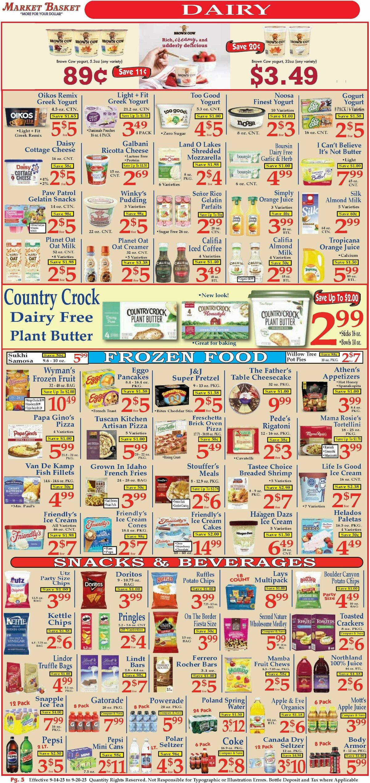 Market Basket Weekly Ad from September 14