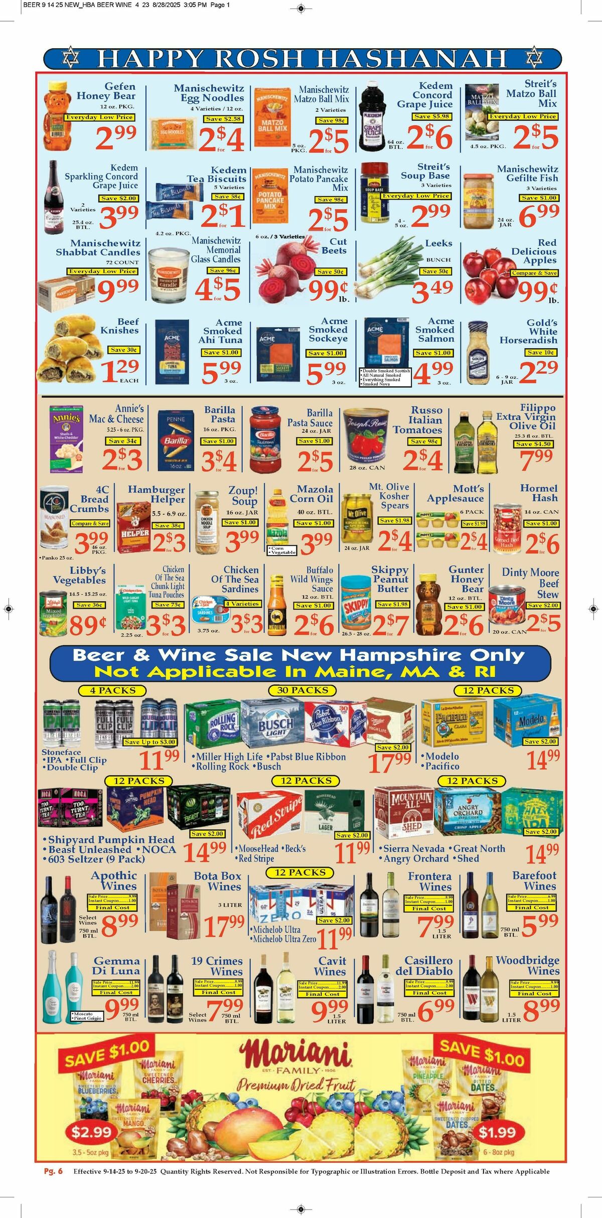 Market Basket Weekly Ad from September 14