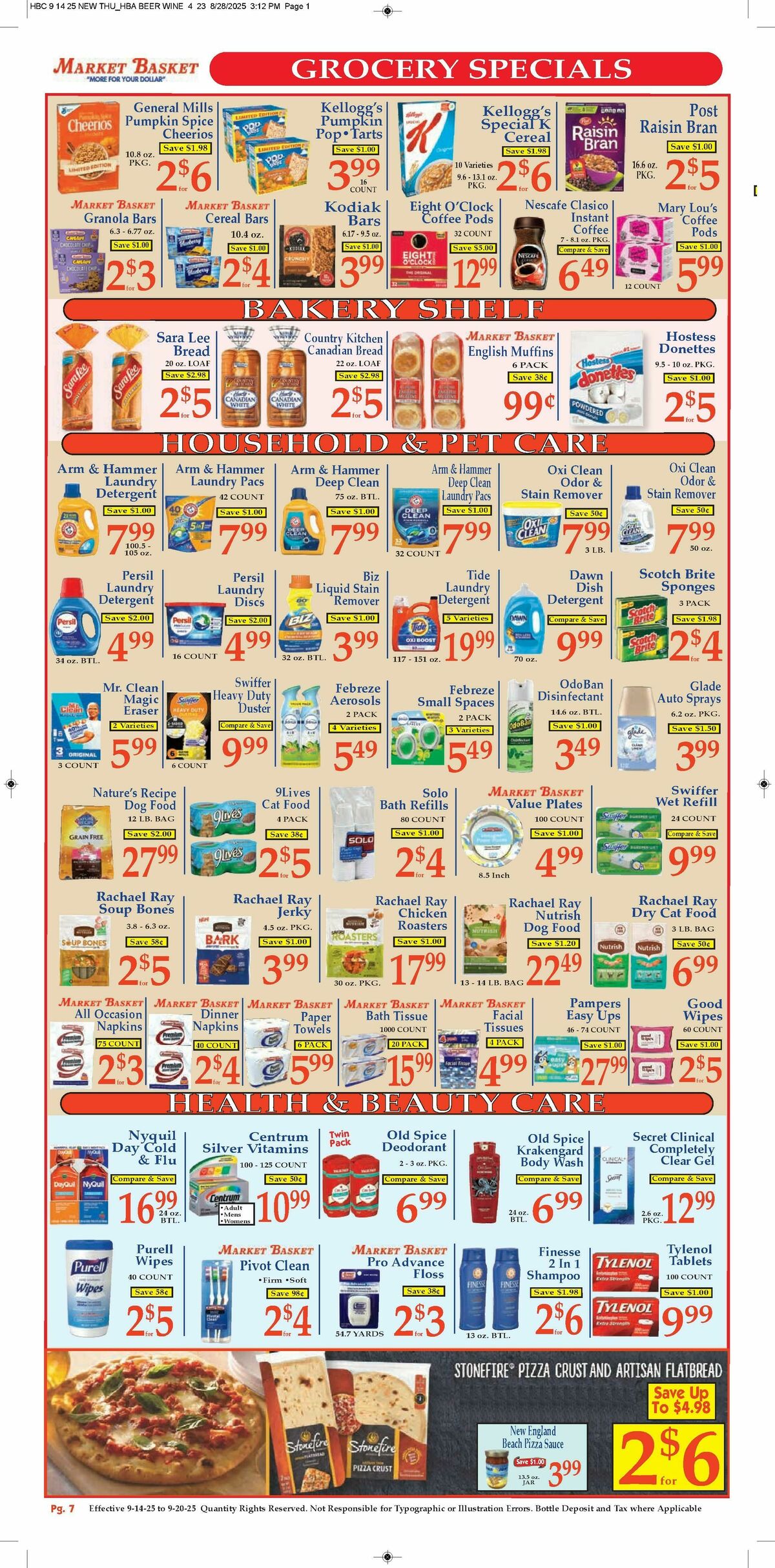 Market Basket Weekly Ad from September 14