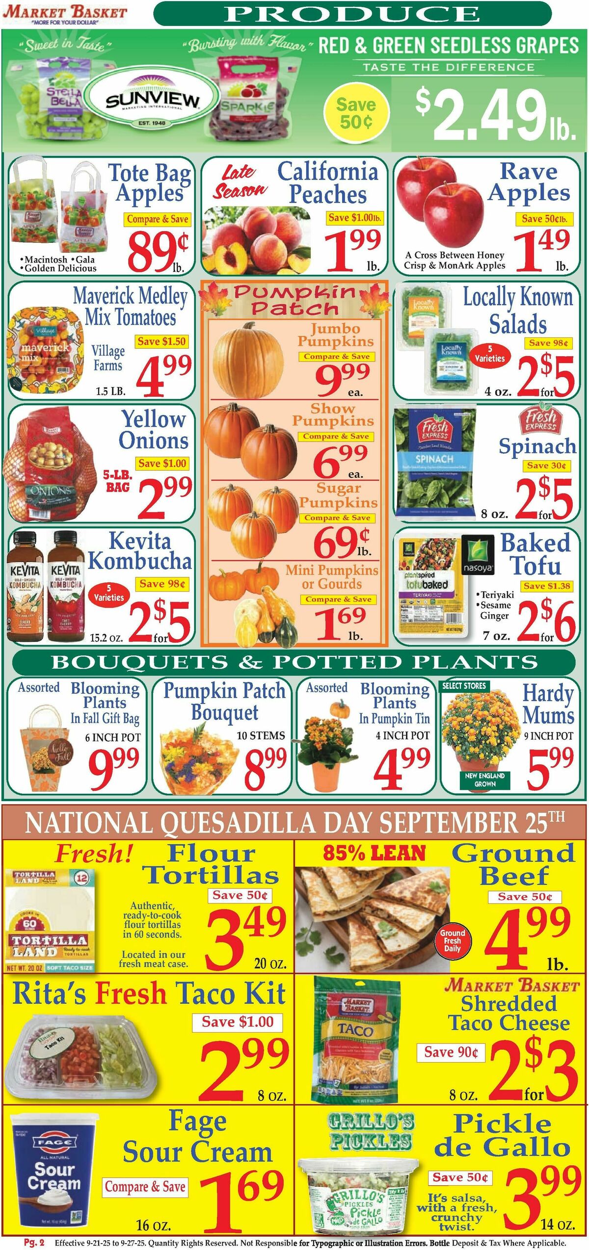 Market Basket Weekly Ad from September 21