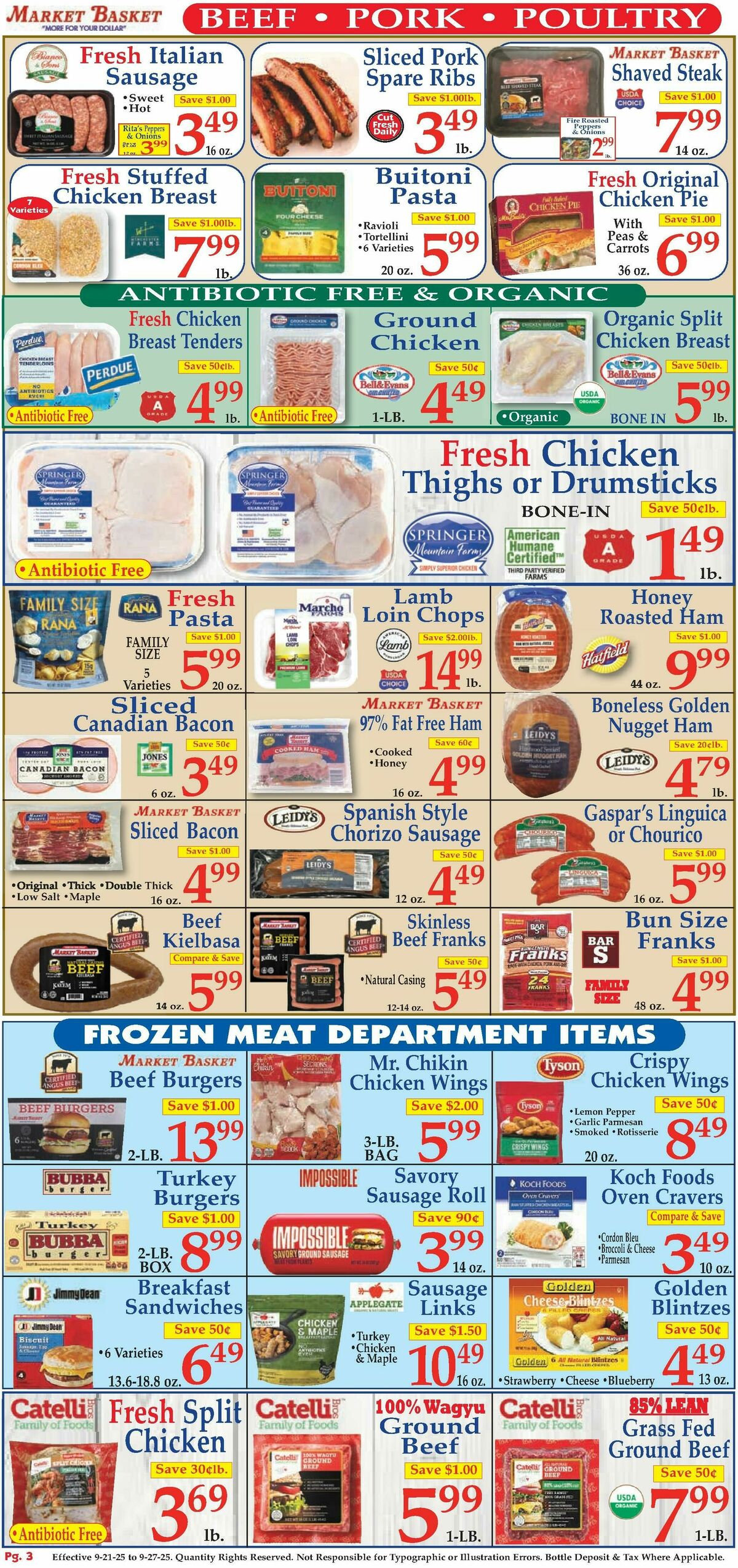 Market Basket Weekly Ad from September 21