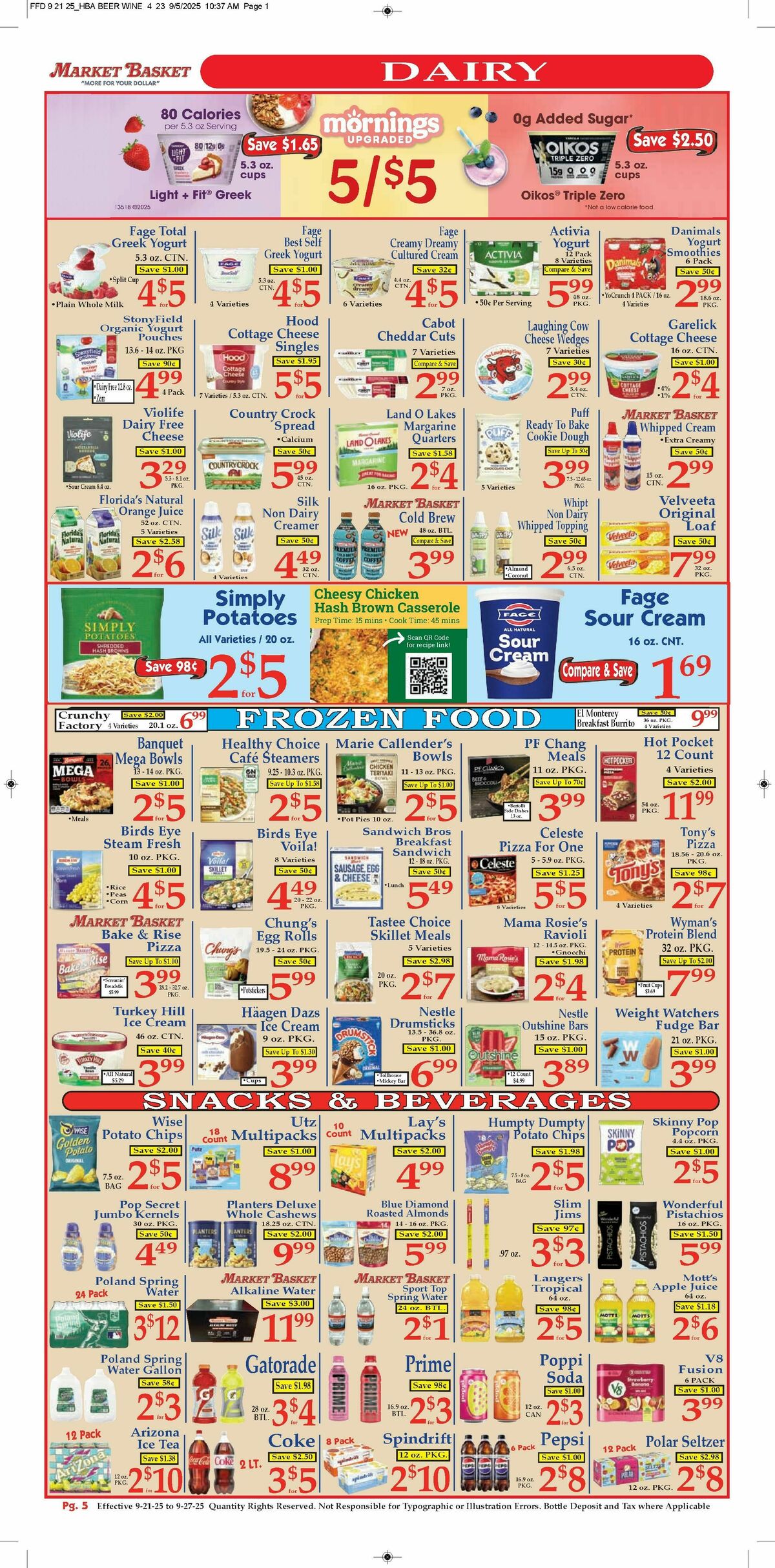 Market Basket Weekly Ad from September 21