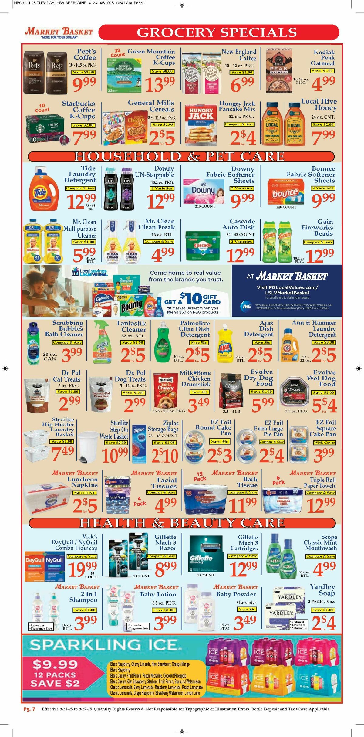 Market Basket Weekly Ad from September 21